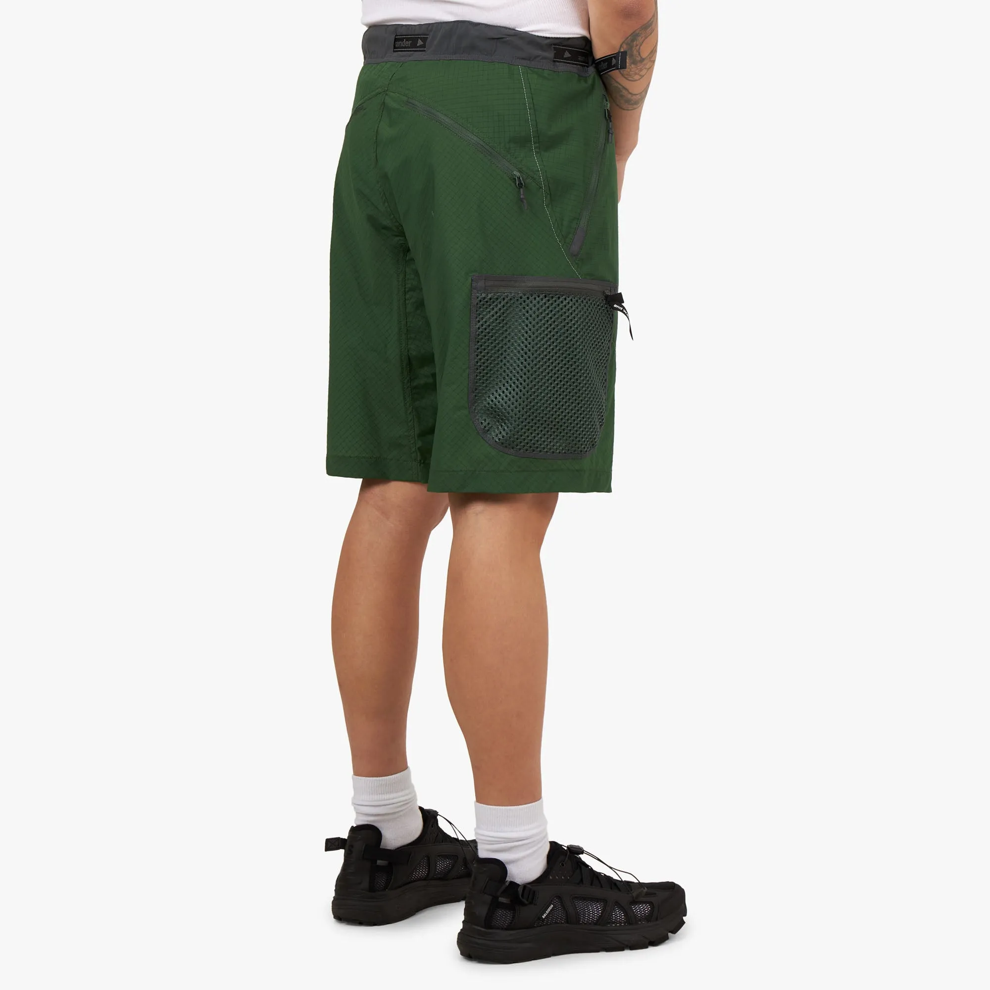 and wander Breath Rip Shorts / Green