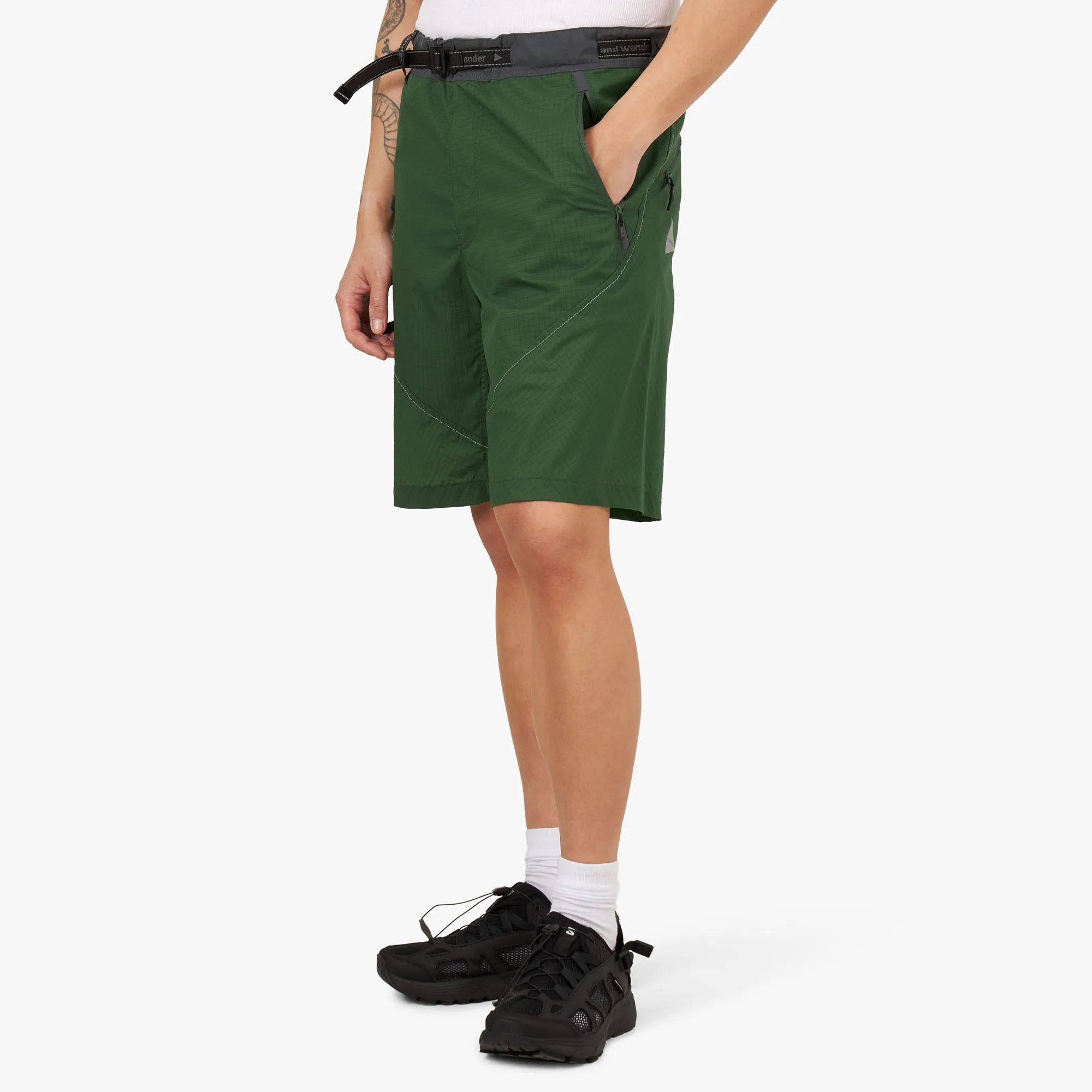 and wander Breath Rip Shorts / Green