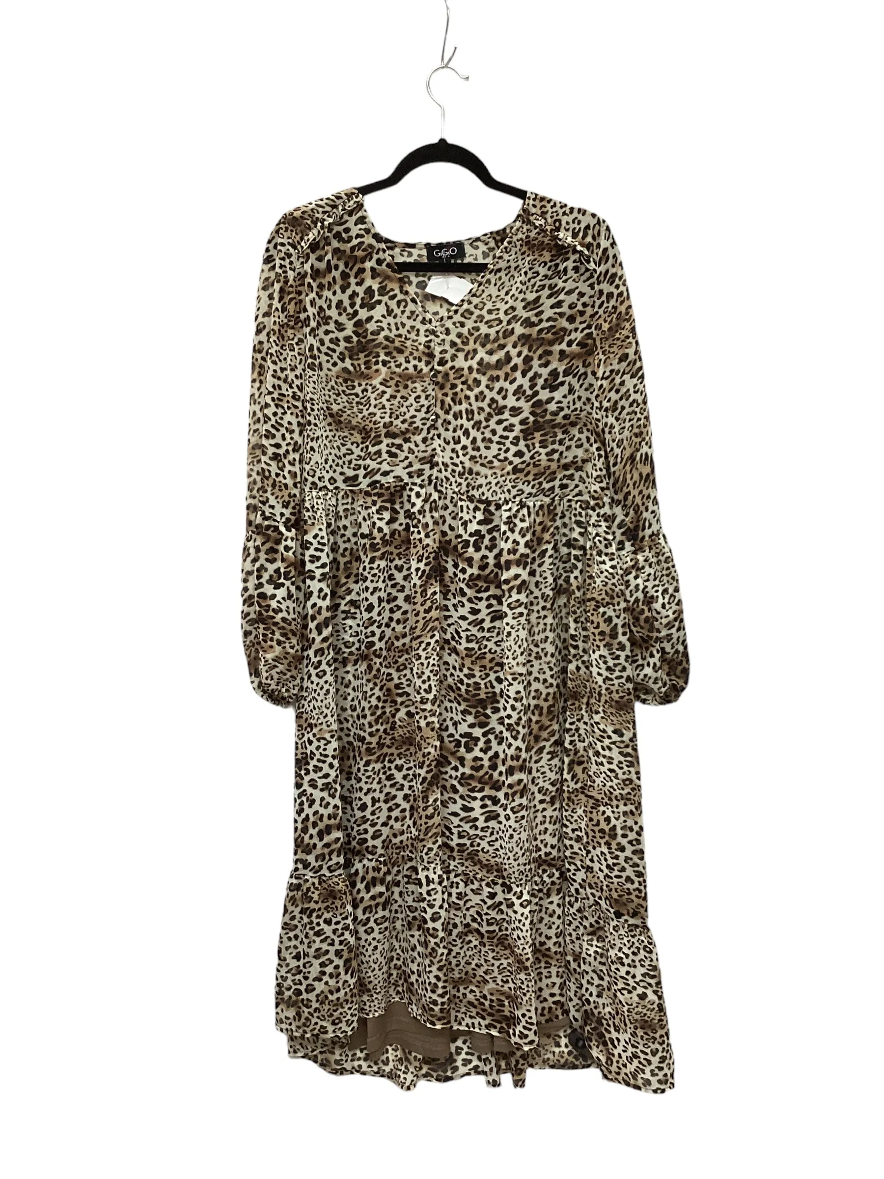 Animal Print Dress Casual Midi Gigio, Size S