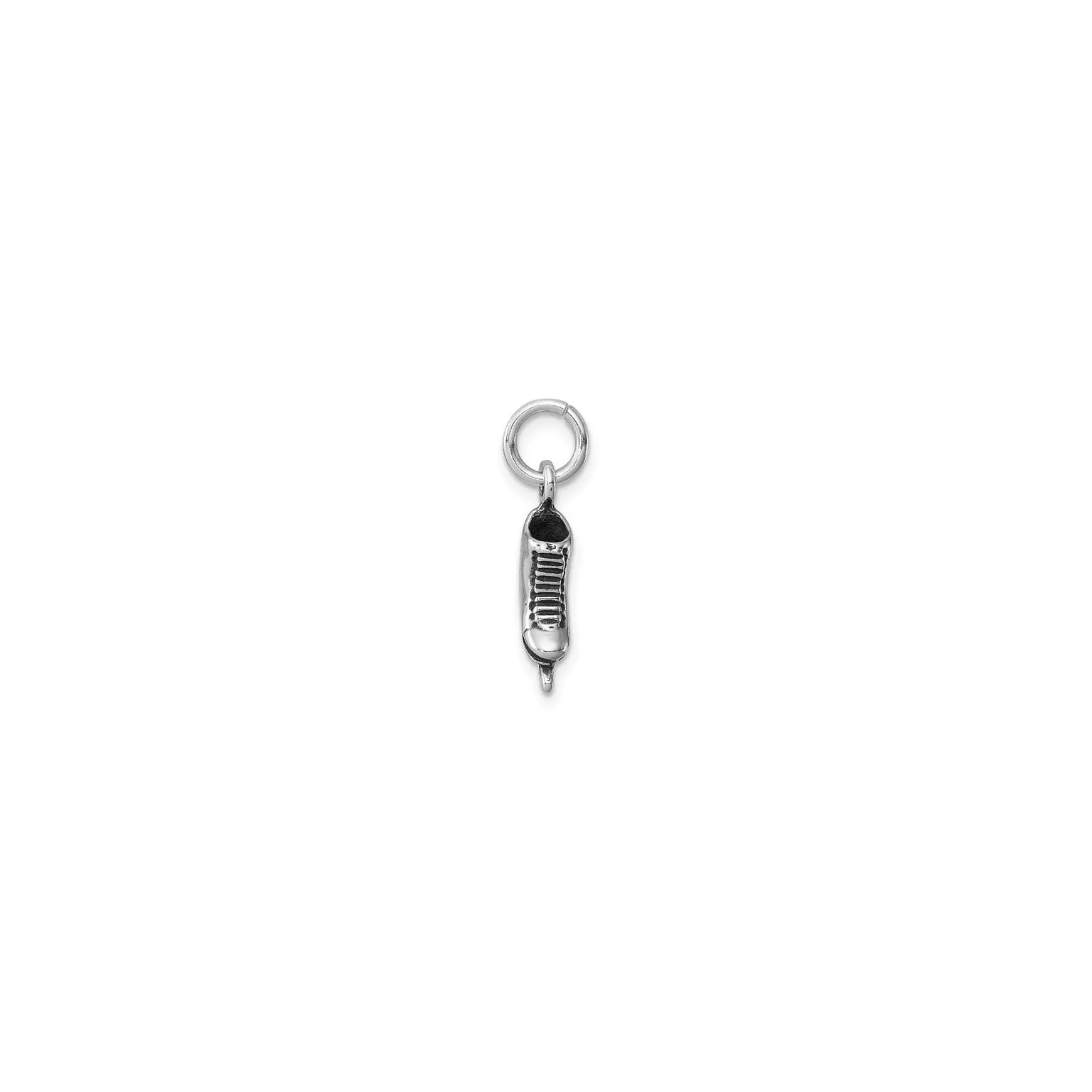 Antique Finish Ice Skate Pendant (Silver)