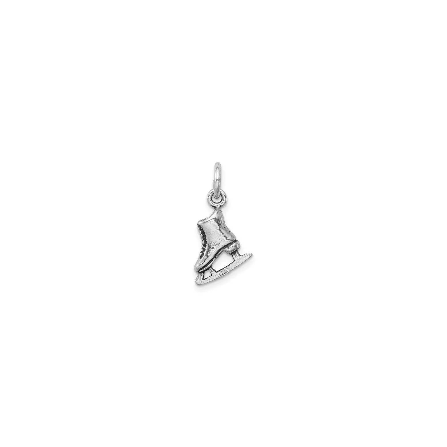 Antique Finish Ice Skate Pendant (Silver)