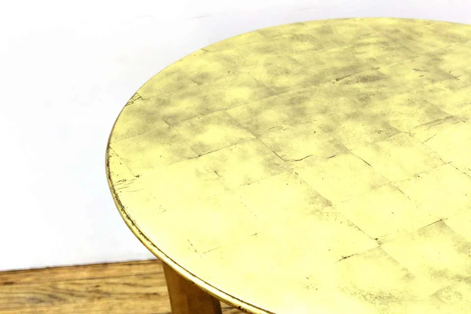 Art Deco Revival Gold Foil Cocktail Table