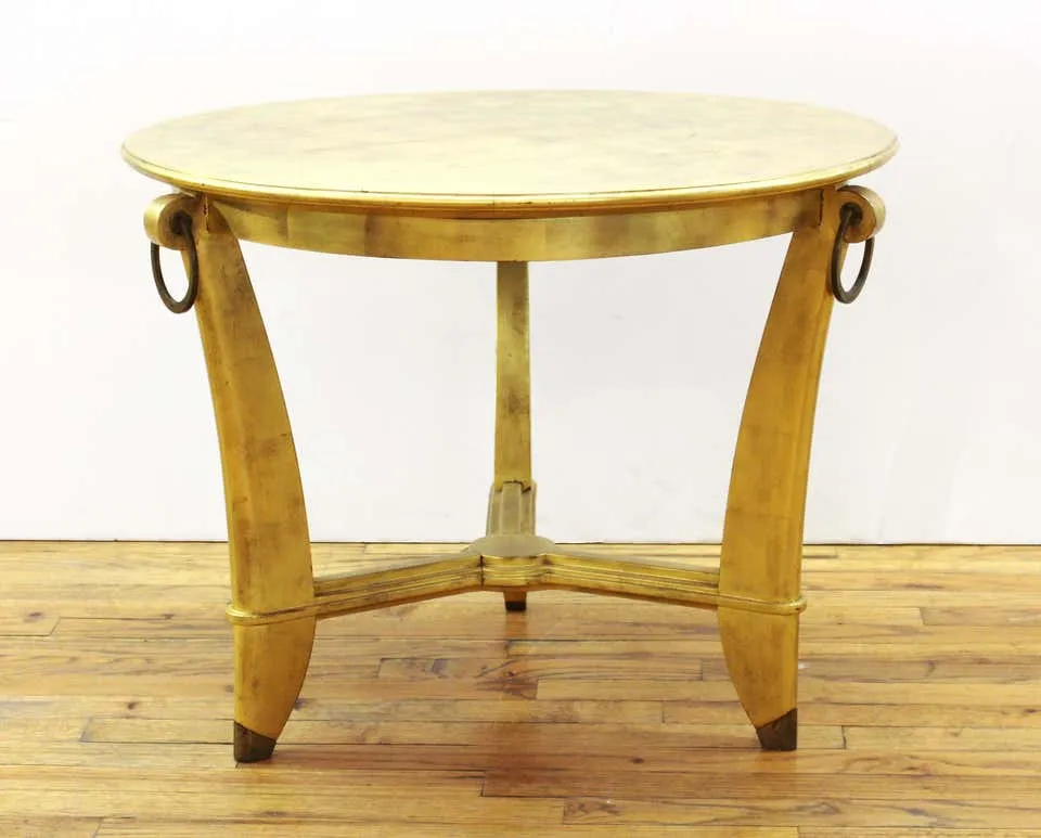 Art Deco Revival Gold Foil Cocktail Table