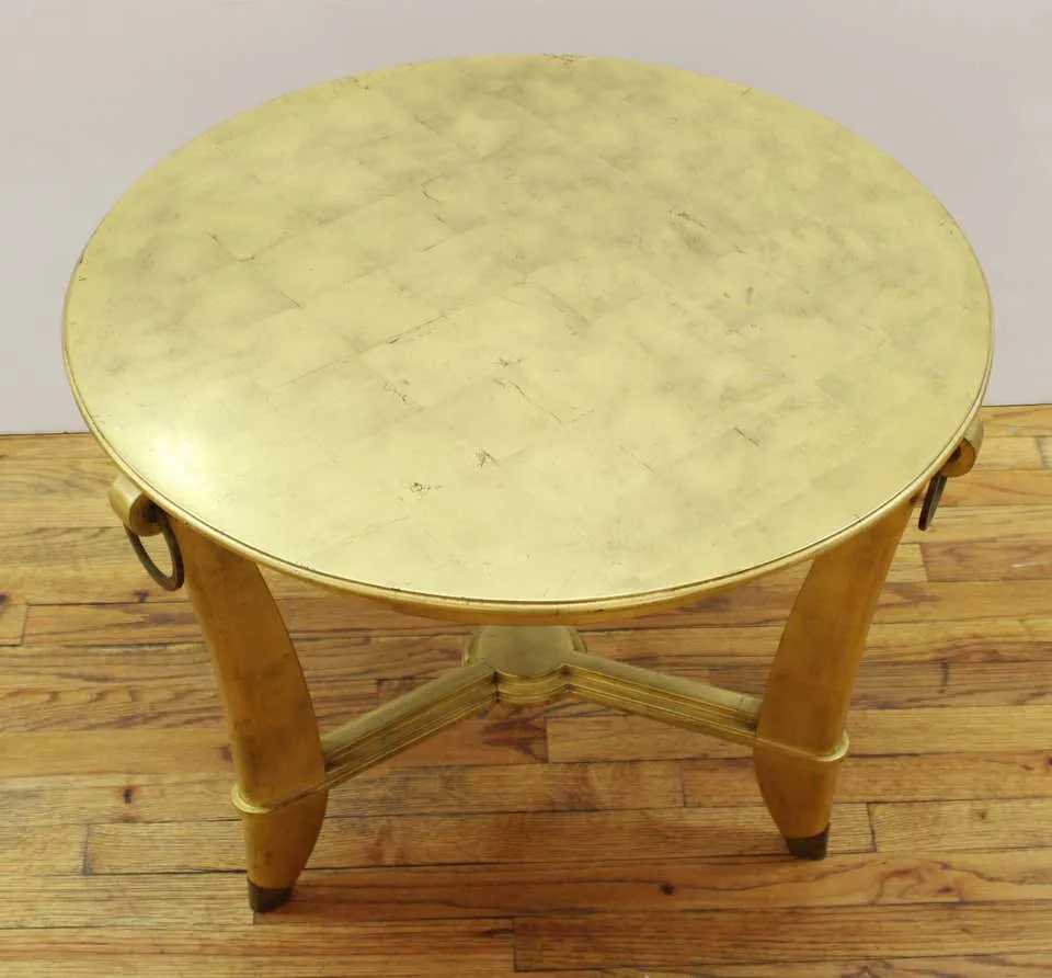 Art Deco Revival Gold Foil Cocktail Table