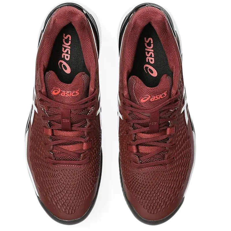 Asics Gel Resolution 9 Clay Men Tennis Shoes -  Antique Red/White