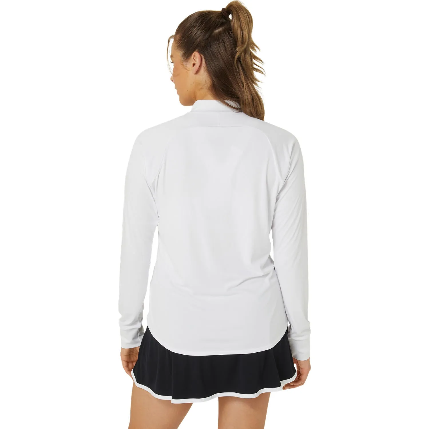 Asics Top Court LS Half Zip Dames Wit