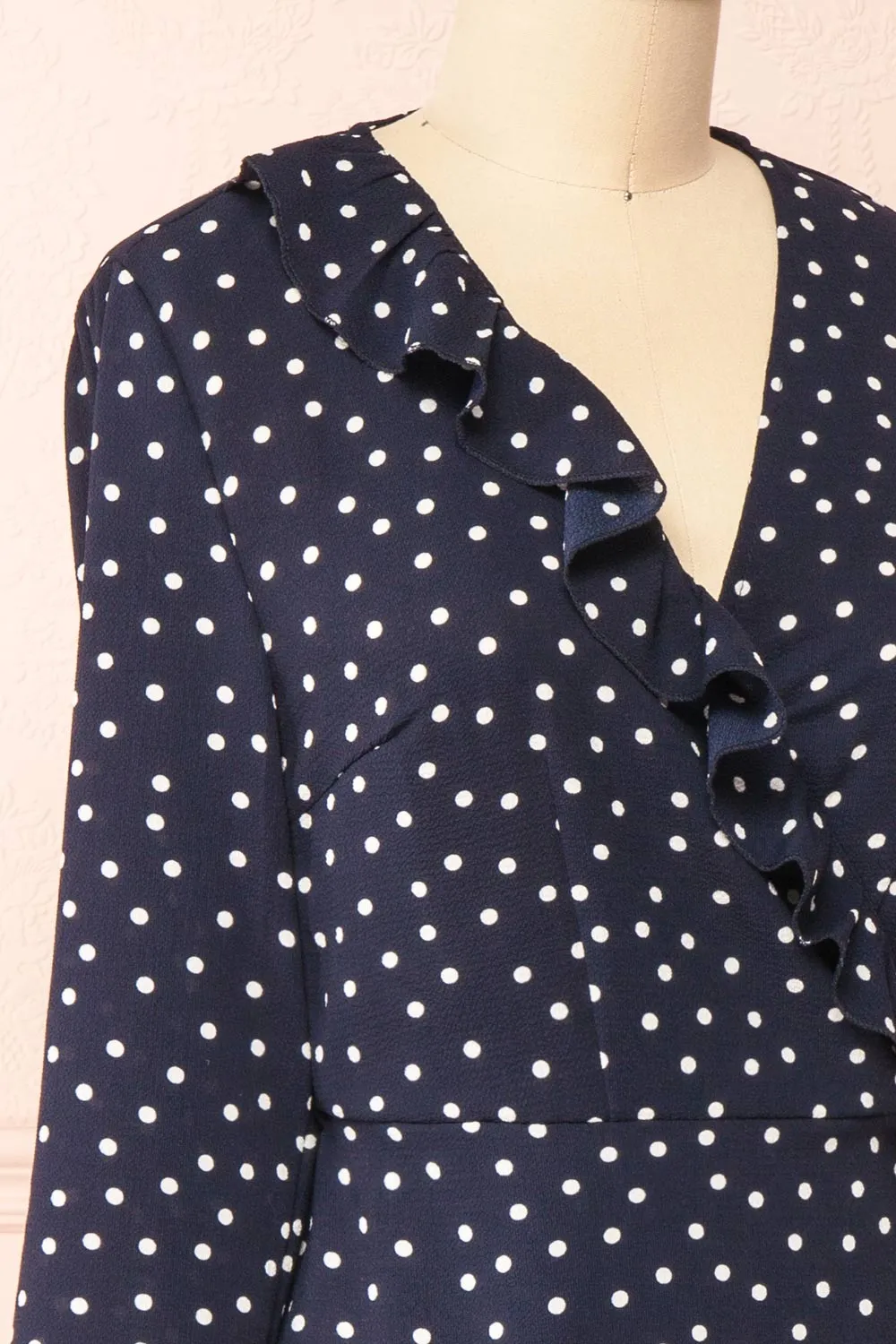 Aslaug Dots | Wrap Dress w/ Ruffles