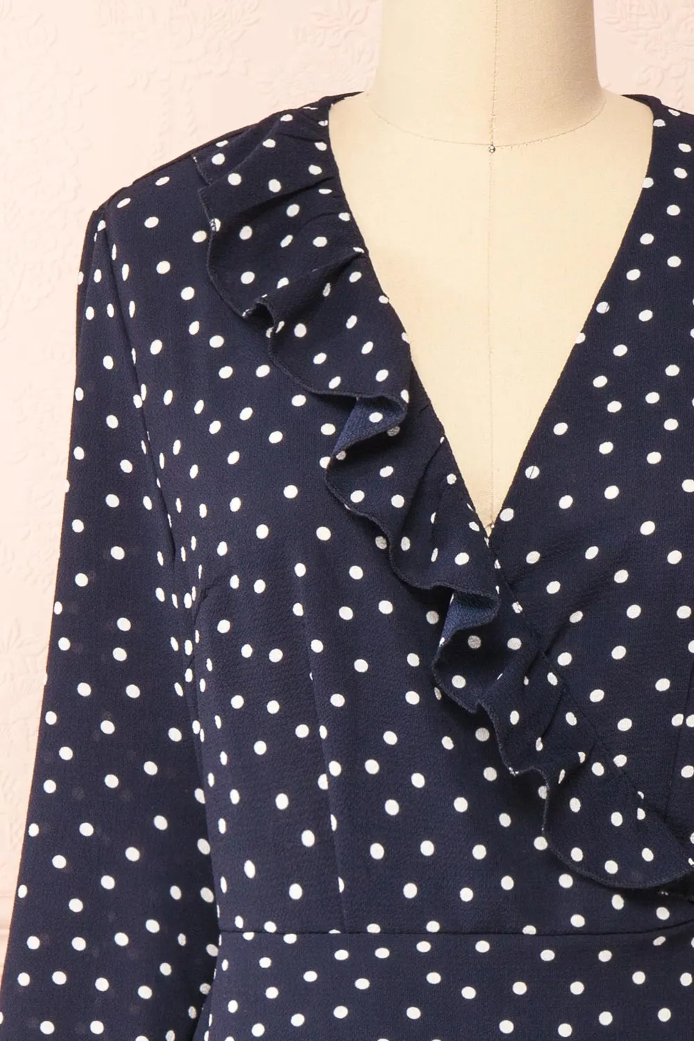 Aslaug Dots | Wrap Dress w/ Ruffles