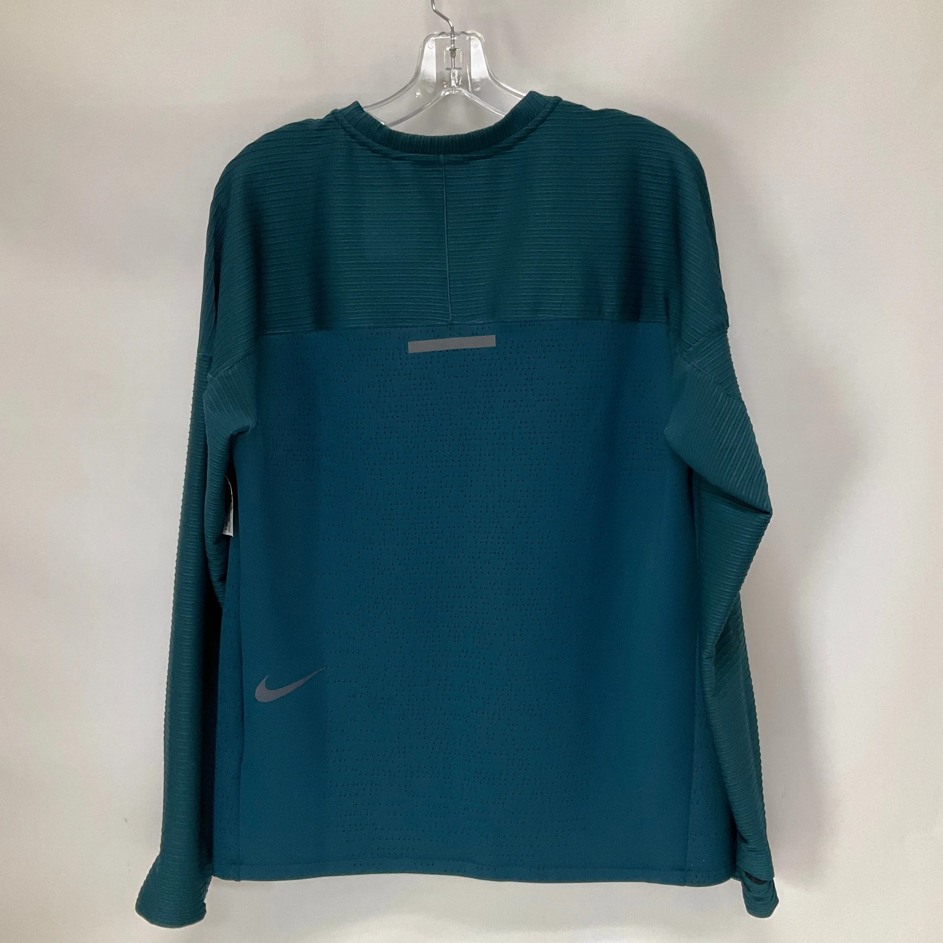 Athletic Top Long Sleeve Collar By Nike Apparel  Size: L