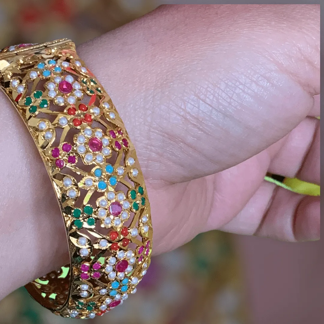 B10 Navratan Shibra Bangles ( READY TO SHIP )