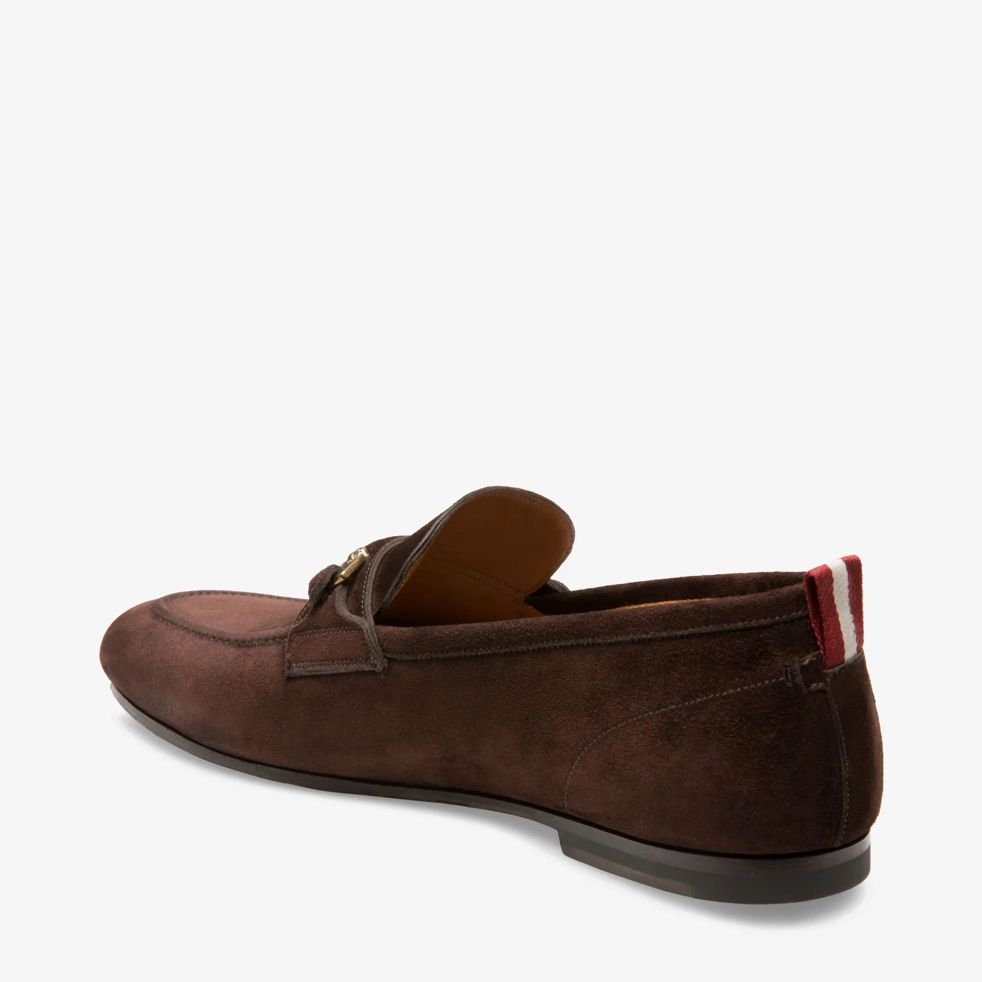 BALLY PLINTOR - CALF SUEDE HORSEBIT LOAFER - COFFEE