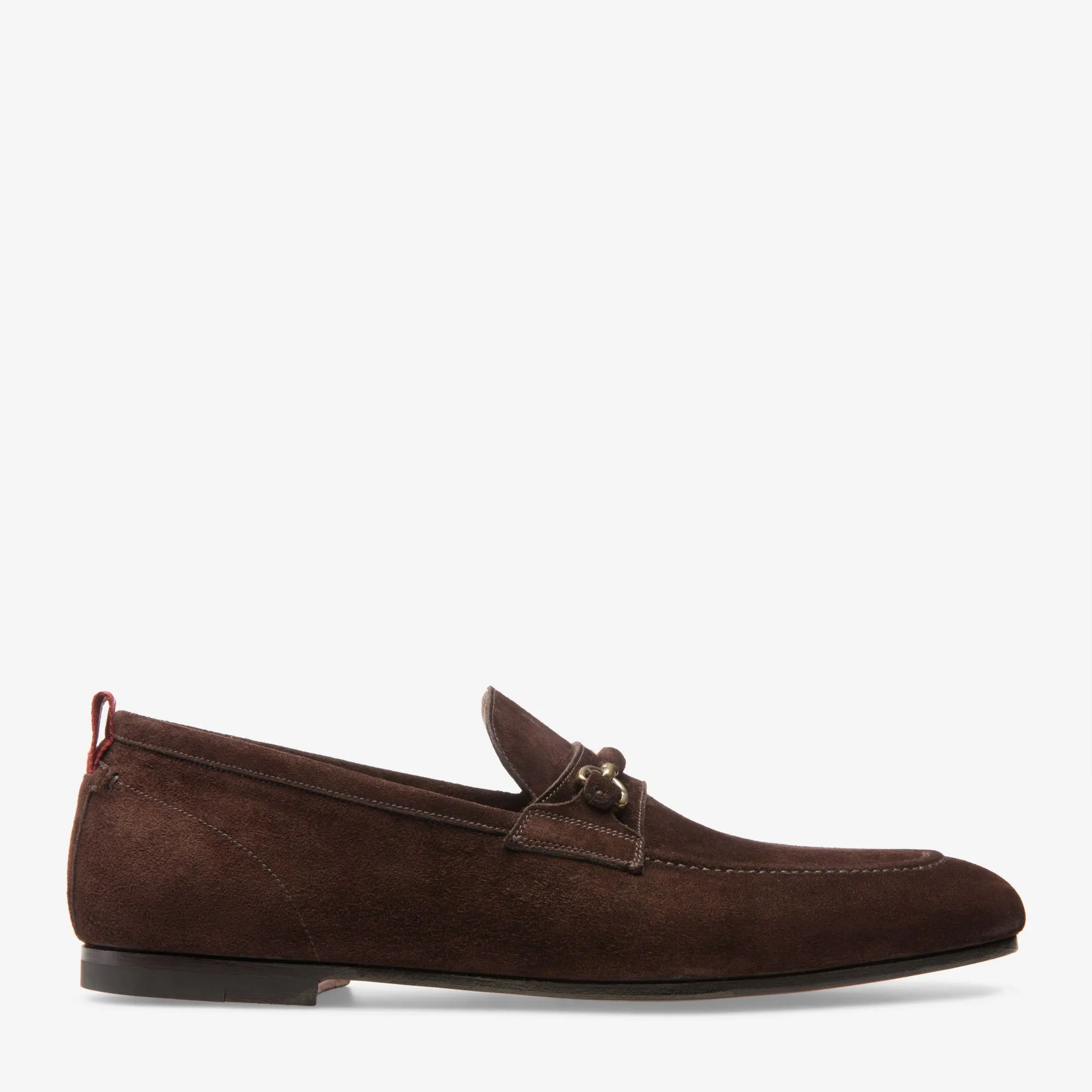 BALLY PLINTOR - CALF SUEDE HORSEBIT LOAFER - COFFEE