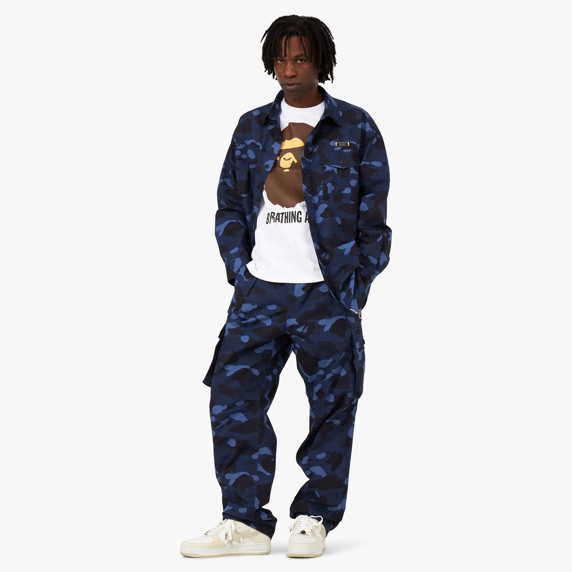 BAPE Camo Six Pocket Pants  / Navy