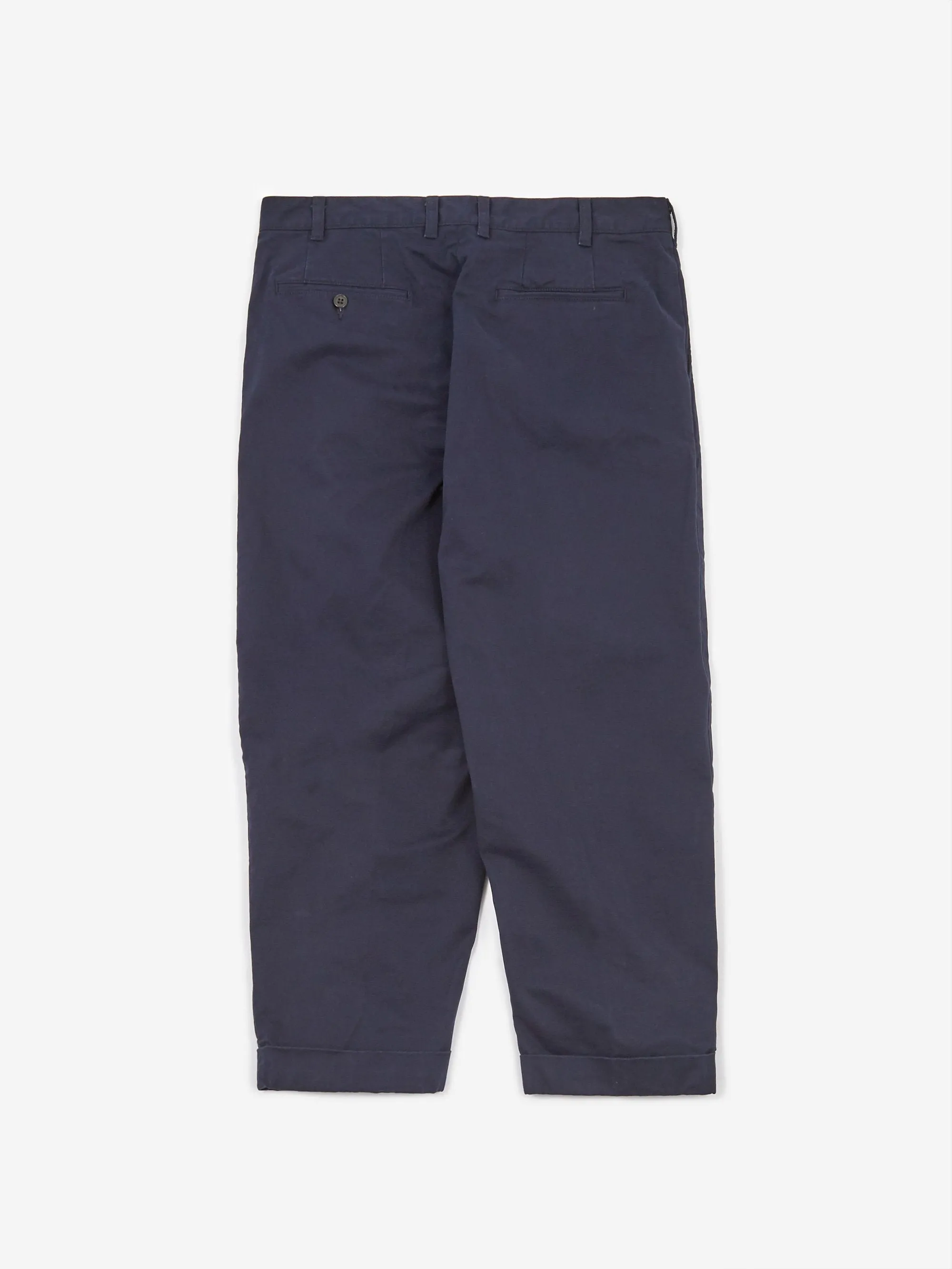 Beams Plus 2Pleats Twill Trouser - Dark Navy