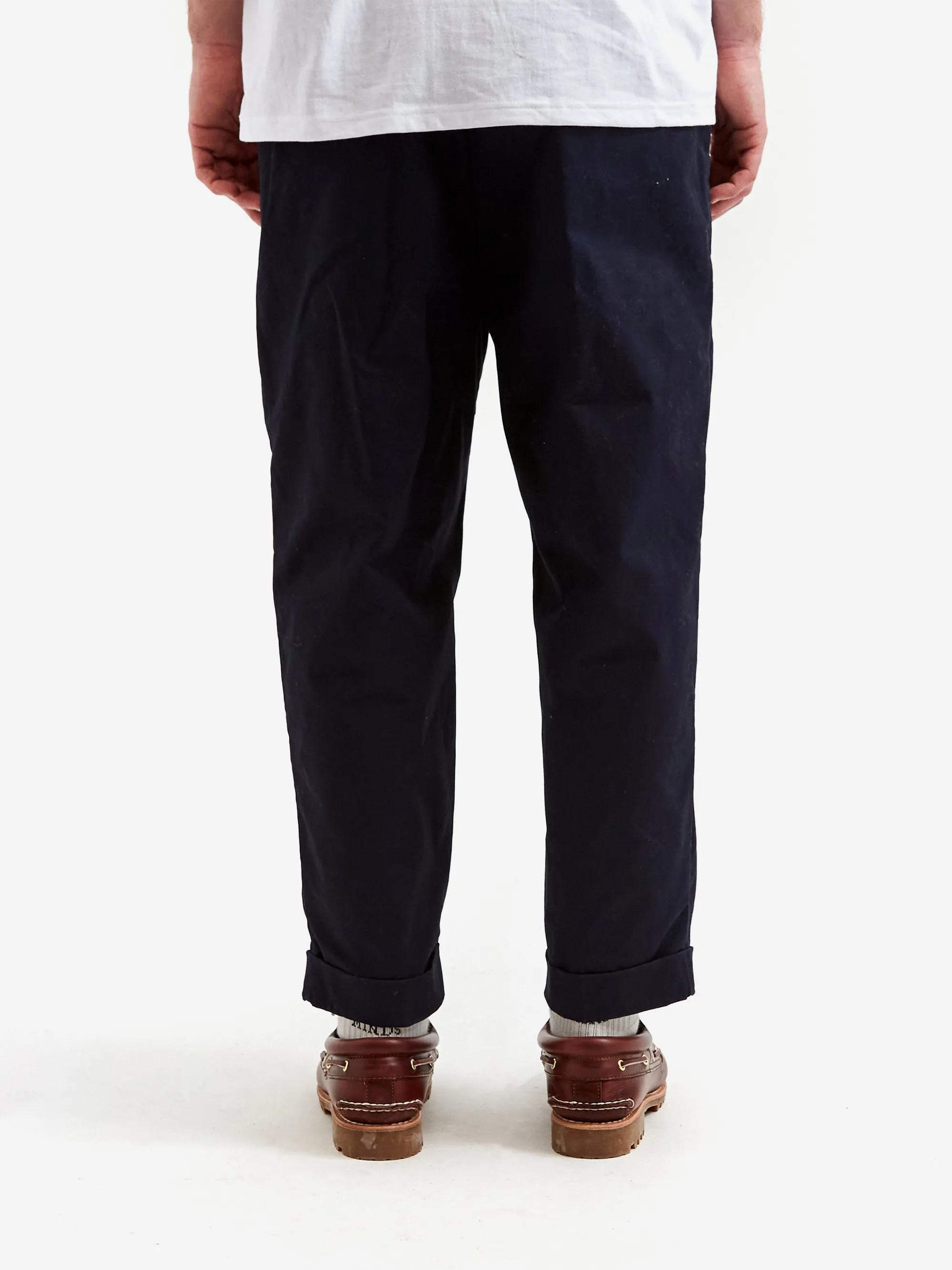 Beams Plus 2Pleats Twill Trouser - Dark Navy