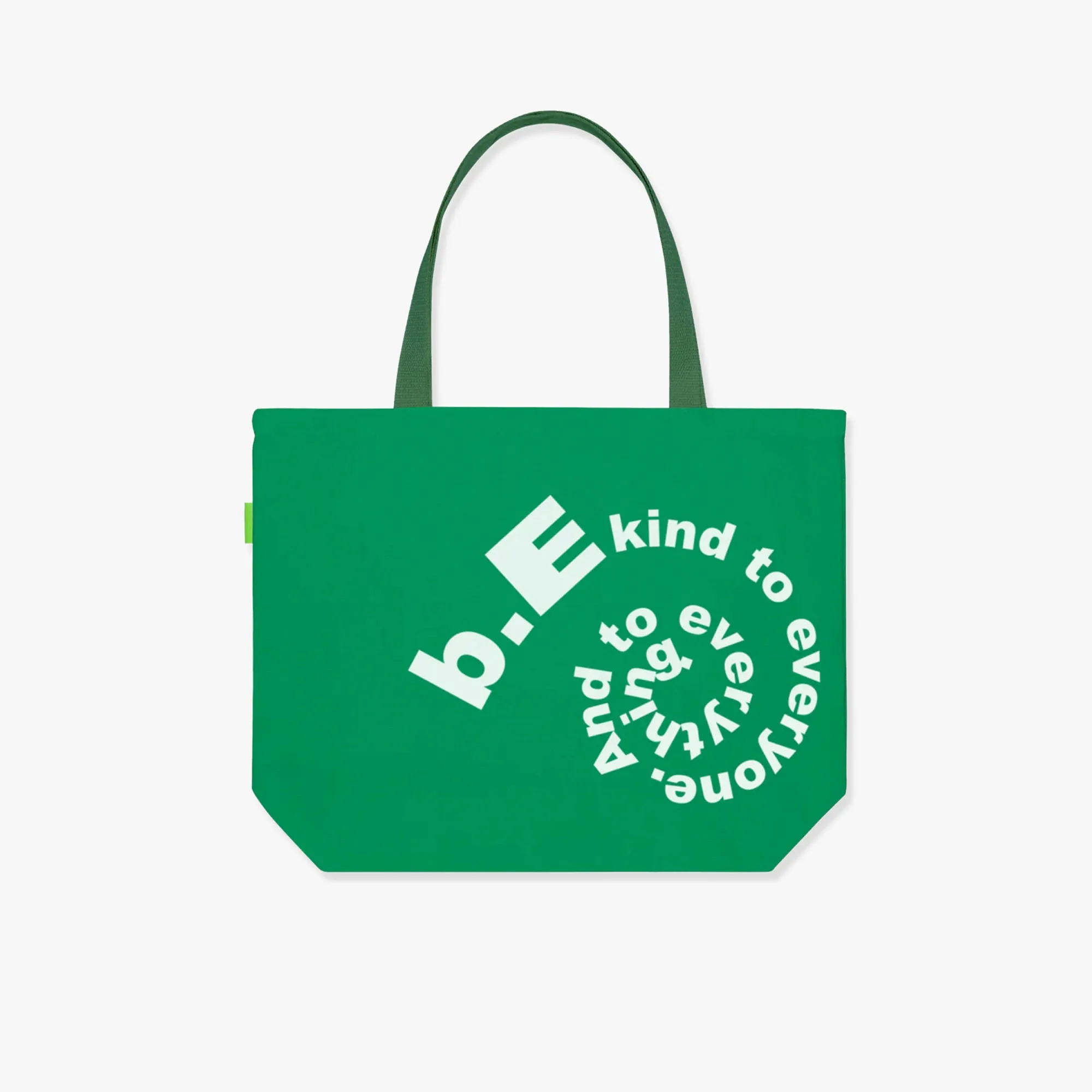 b.Eautiful b.E kind Tote Bag Green / White