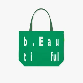 b.Eautiful b.E kind Tote Bag Green / White