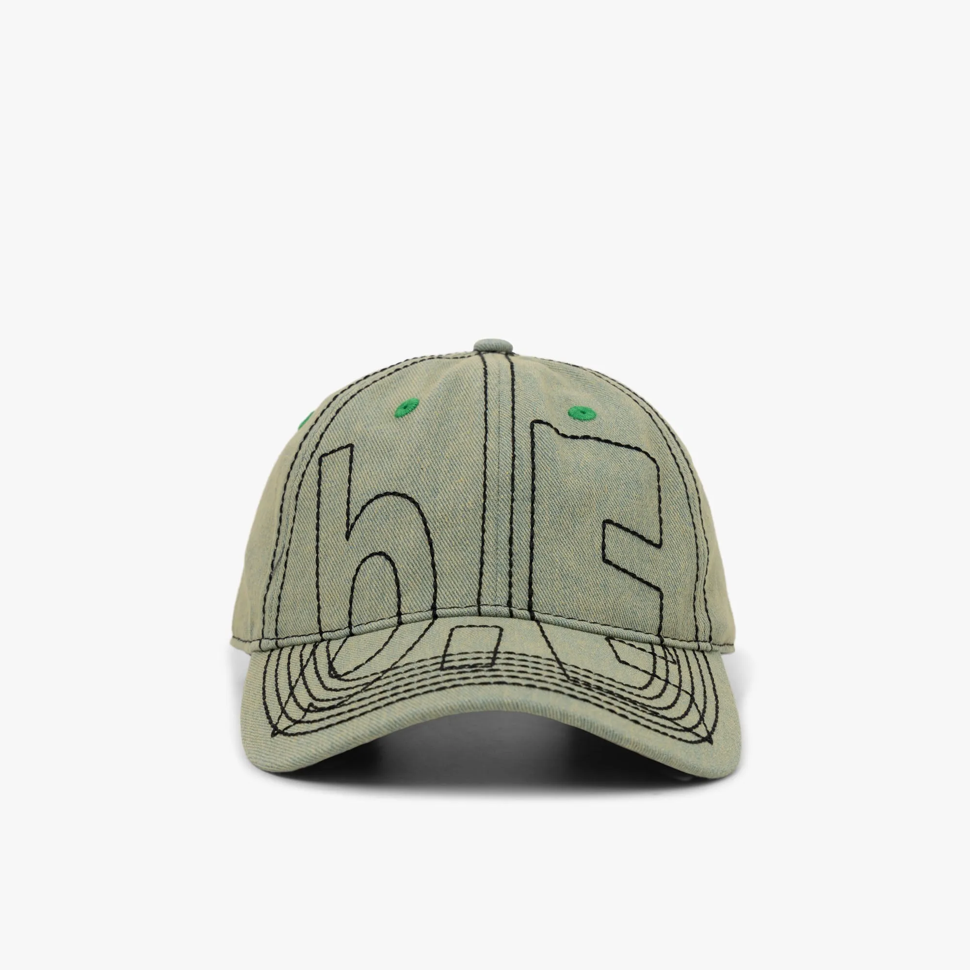 b.Eautiful Vapor 6 Panel Hat / Yellow Denim