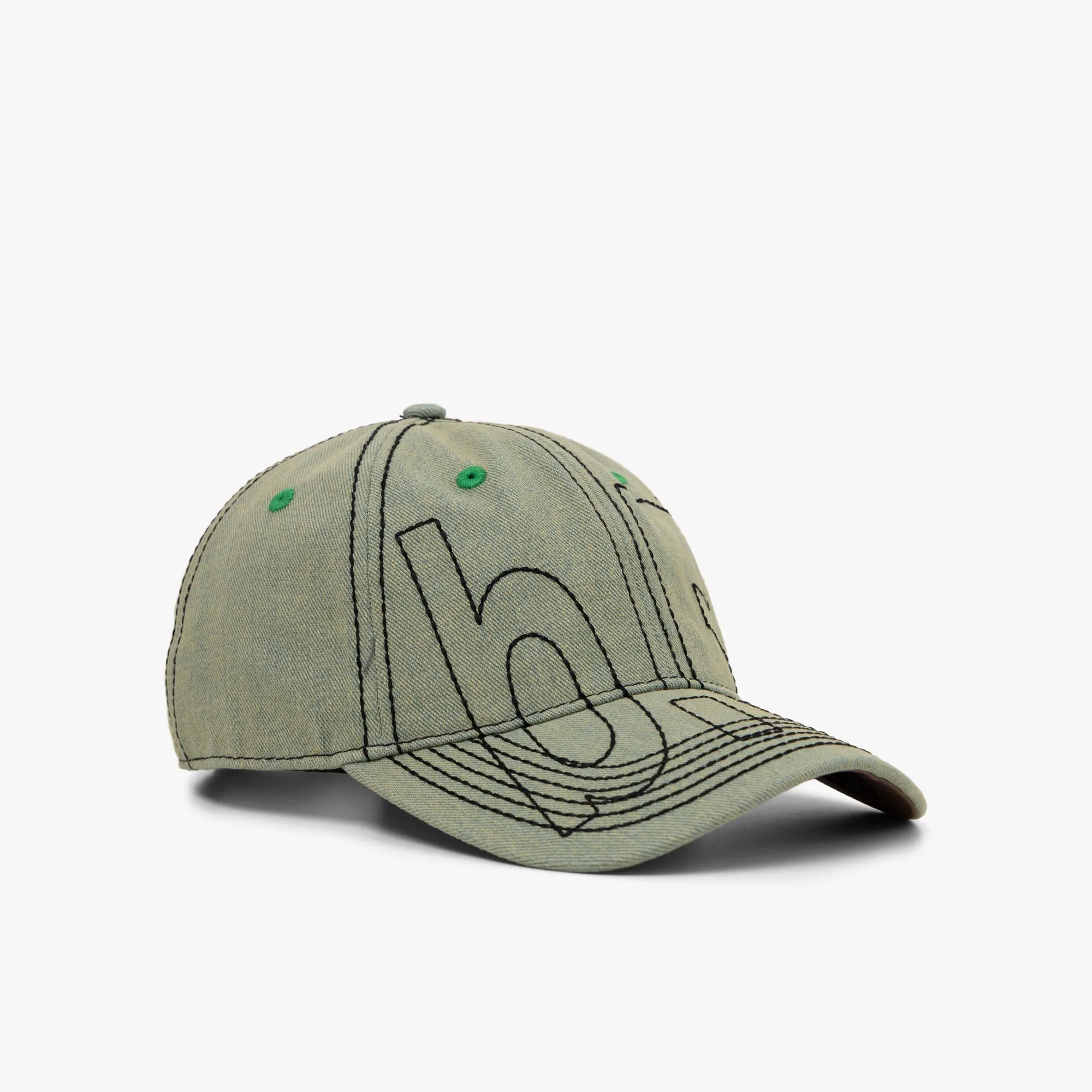 b.Eautiful Vapor 6 Panel Hat / Yellow Denim