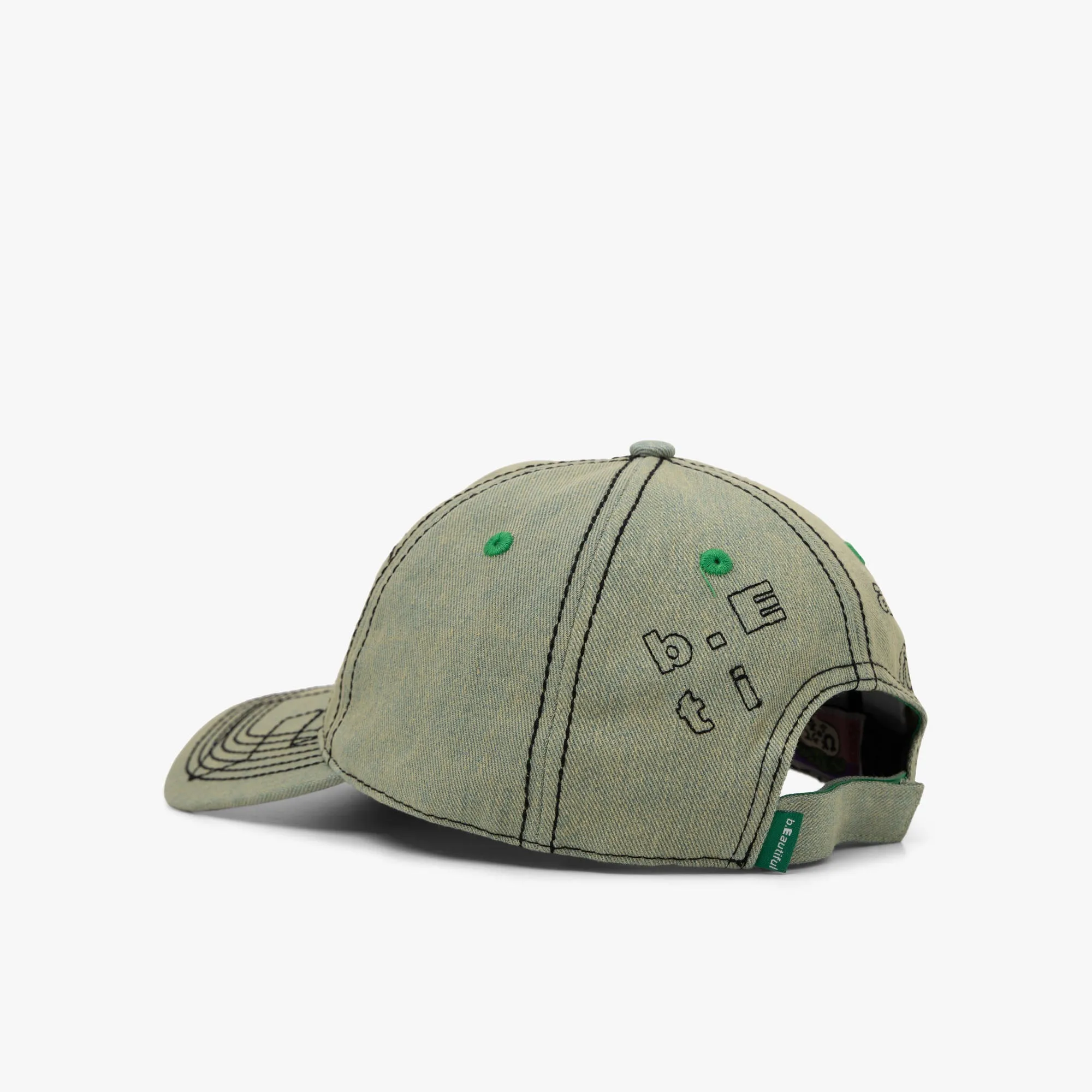 b.Eautiful Vapor 6 Panel Hat / Yellow Denim