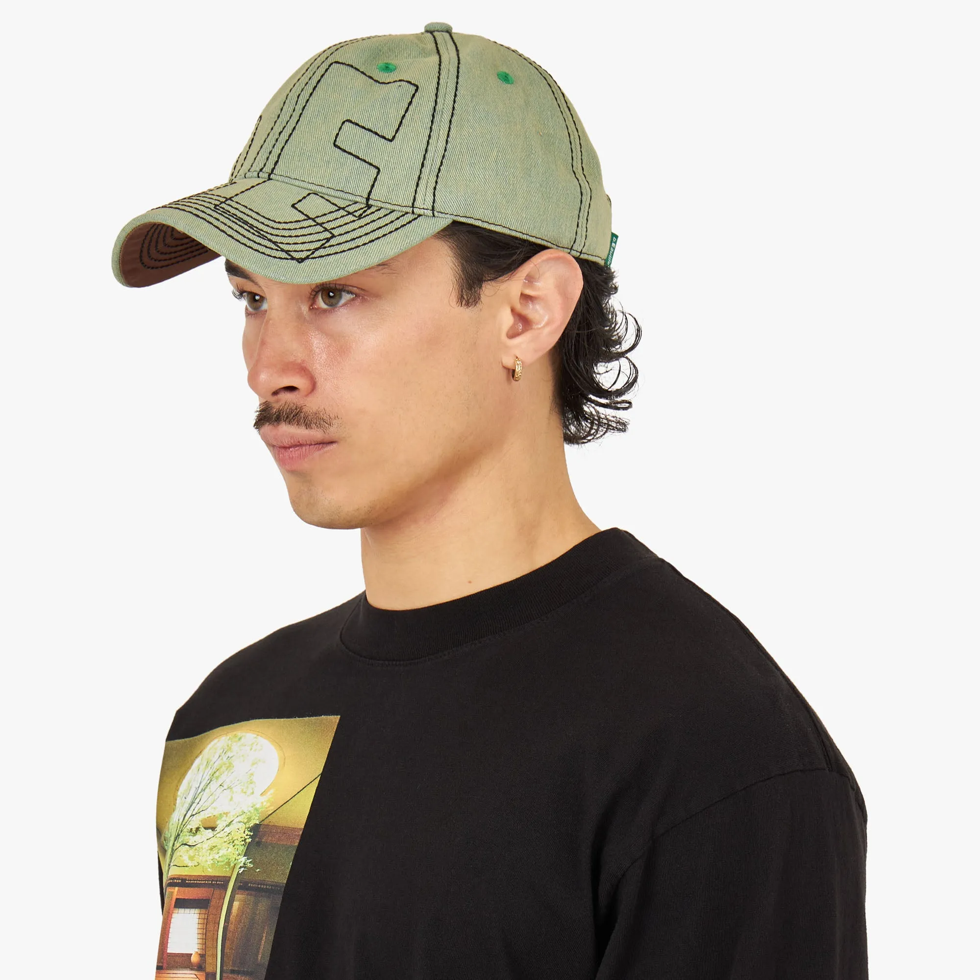 b.Eautiful Vapor 6 Panel Hat / Yellow Denim