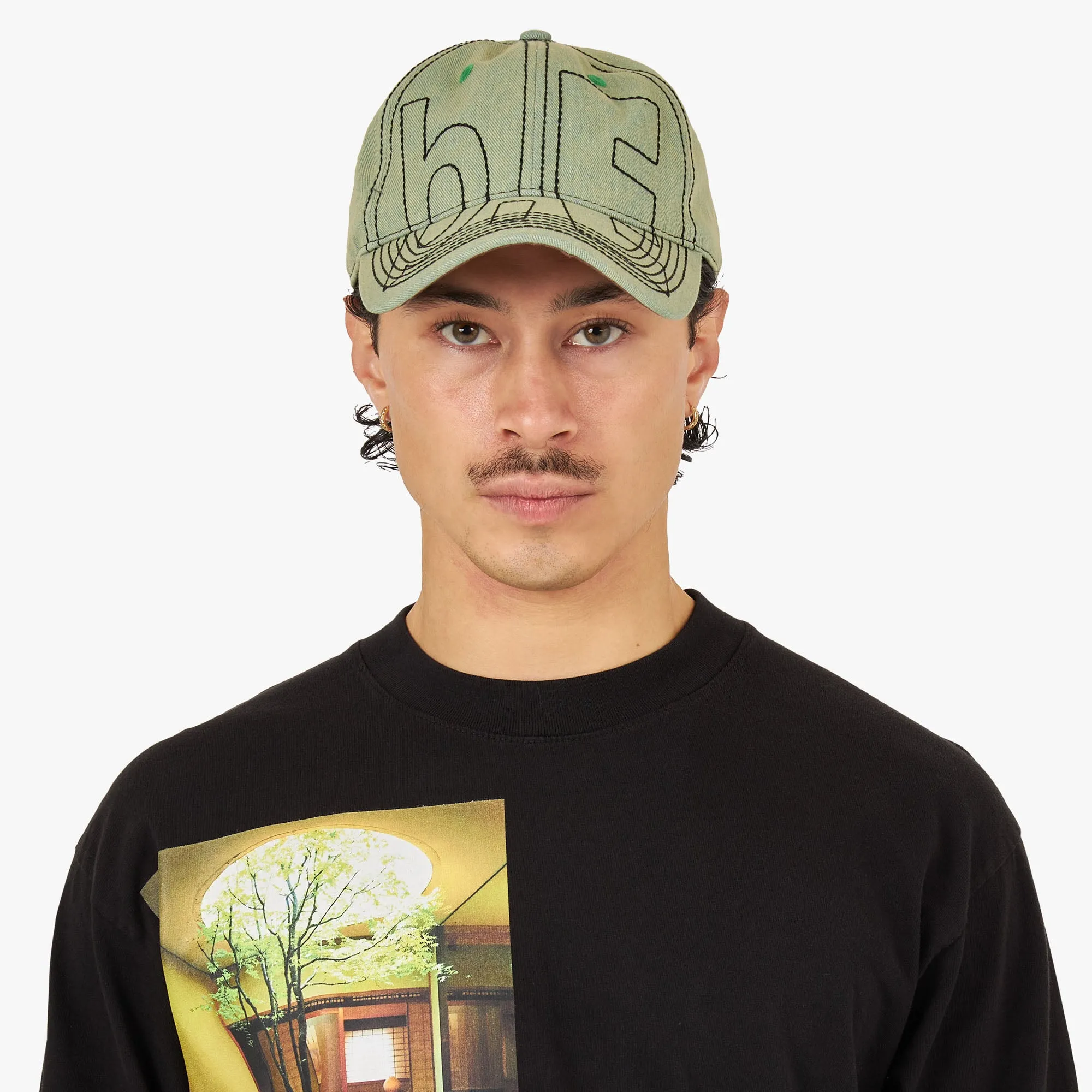 b.Eautiful Vapor 6 Panel Hat / Yellow Denim