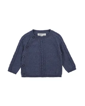 Bebe Albert Warp Cable Jumper - Indigo Marle (Size NB-0)