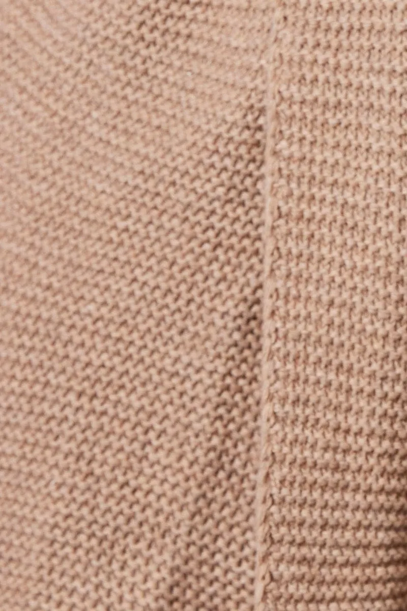 Beige Knit Cardigan