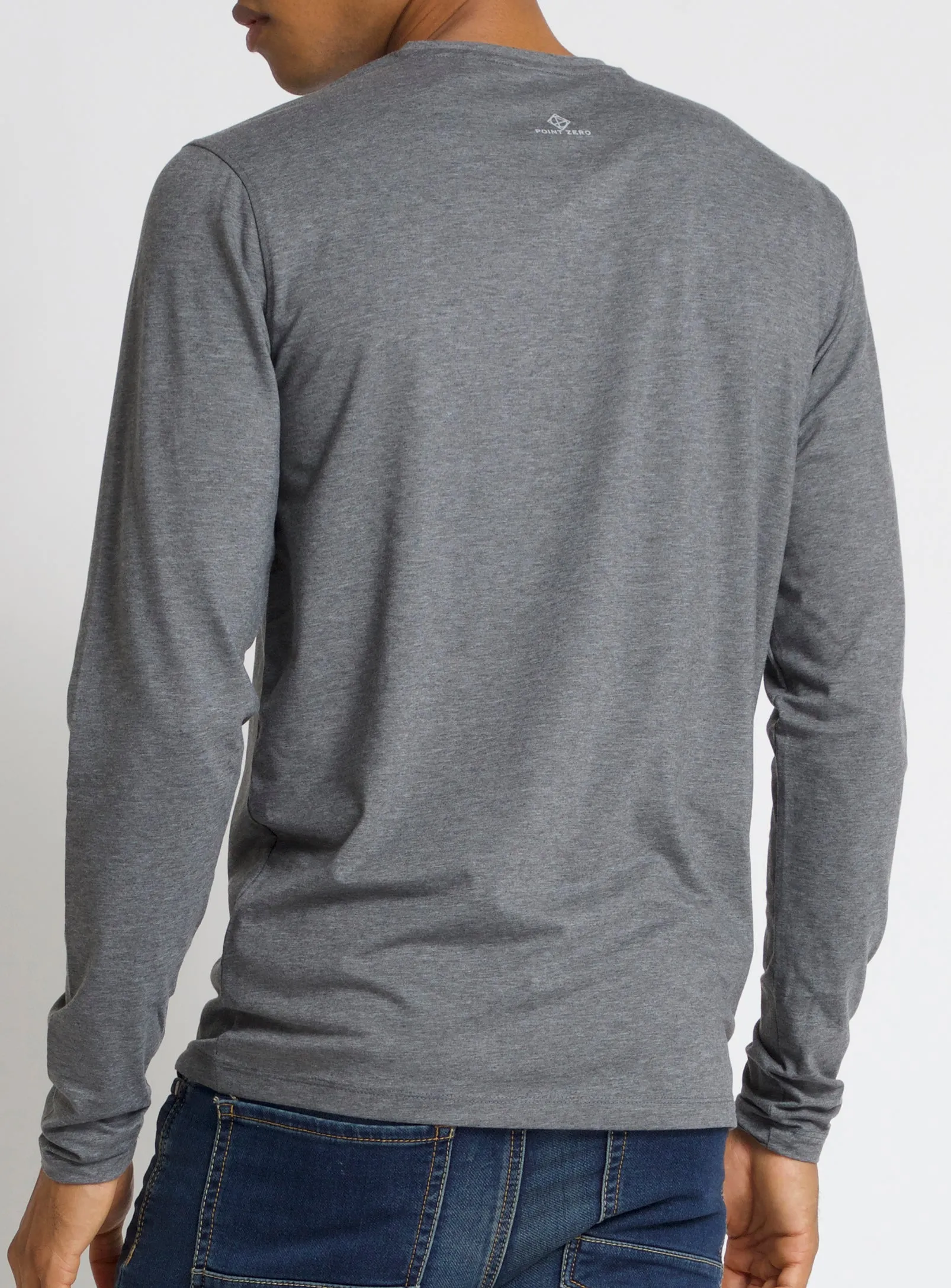 BEL | Stretch Organic long sleeve basic Crewneck || BEL | Ras du cou stretch basique bio à manches longues