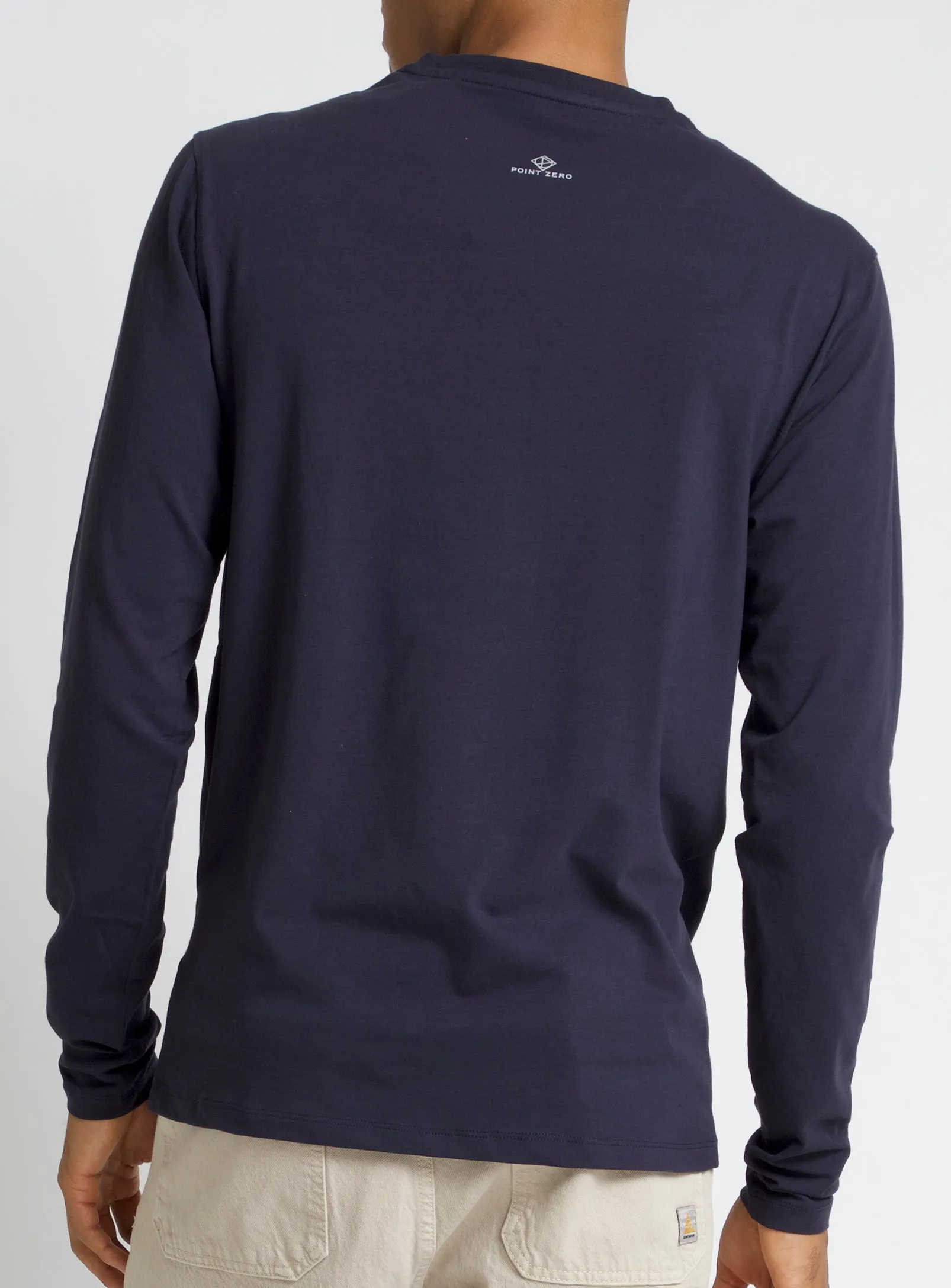 BEL | Stretch Organic long sleeve basic Crewneck || BEL | Ras du cou stretch basique bio à manches longues