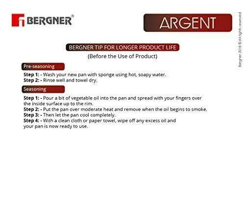 BERGNER Argent Triply Stainless Steel Tope with Stainless Steel Lid, Induction Base