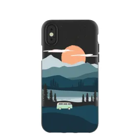 Black Digital Nomad iPhone X Case