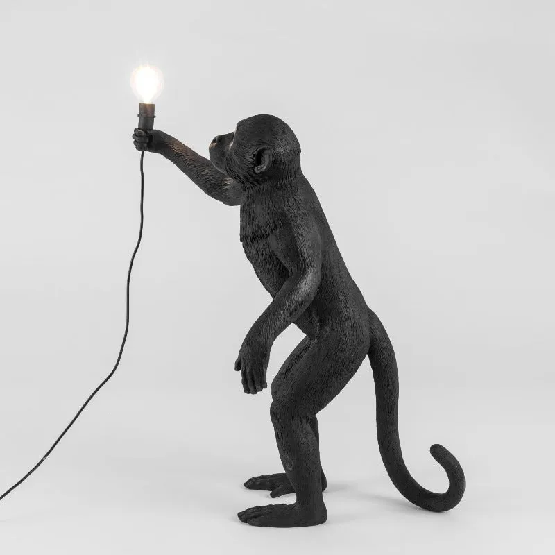 Black Monkey Standing Floor Lamp