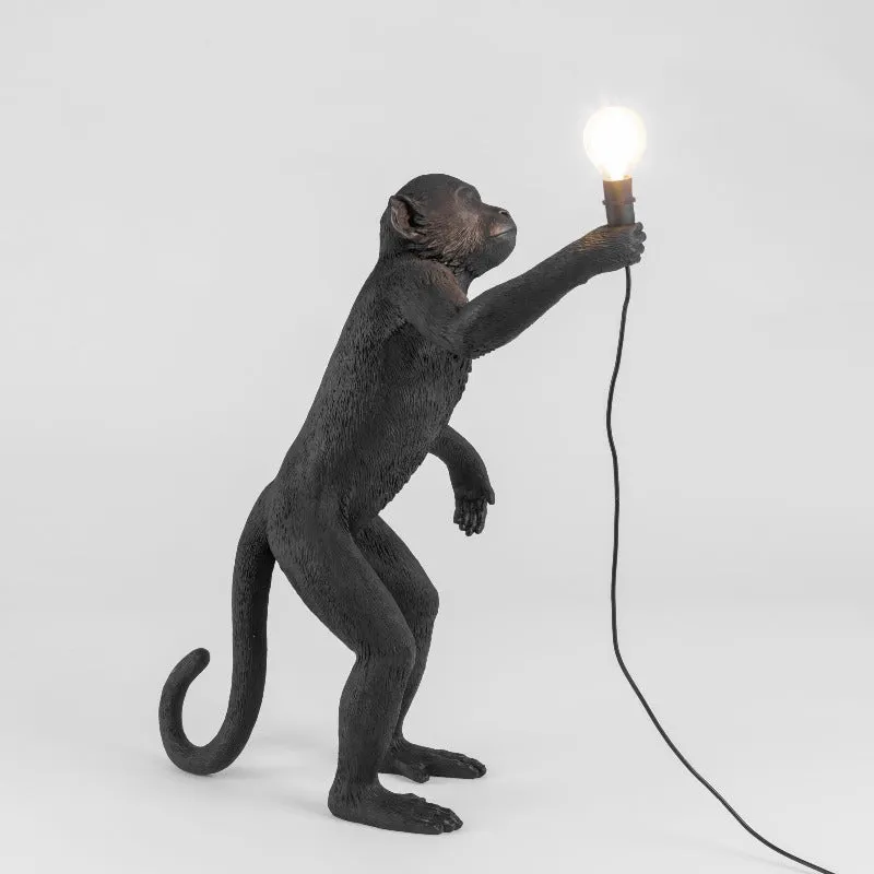 Black Monkey Standing Floor Lamp