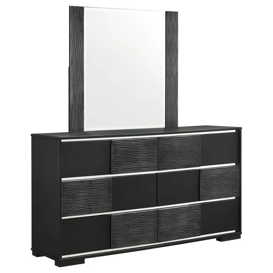 Blacktoft 6-Drawer Dresser Black