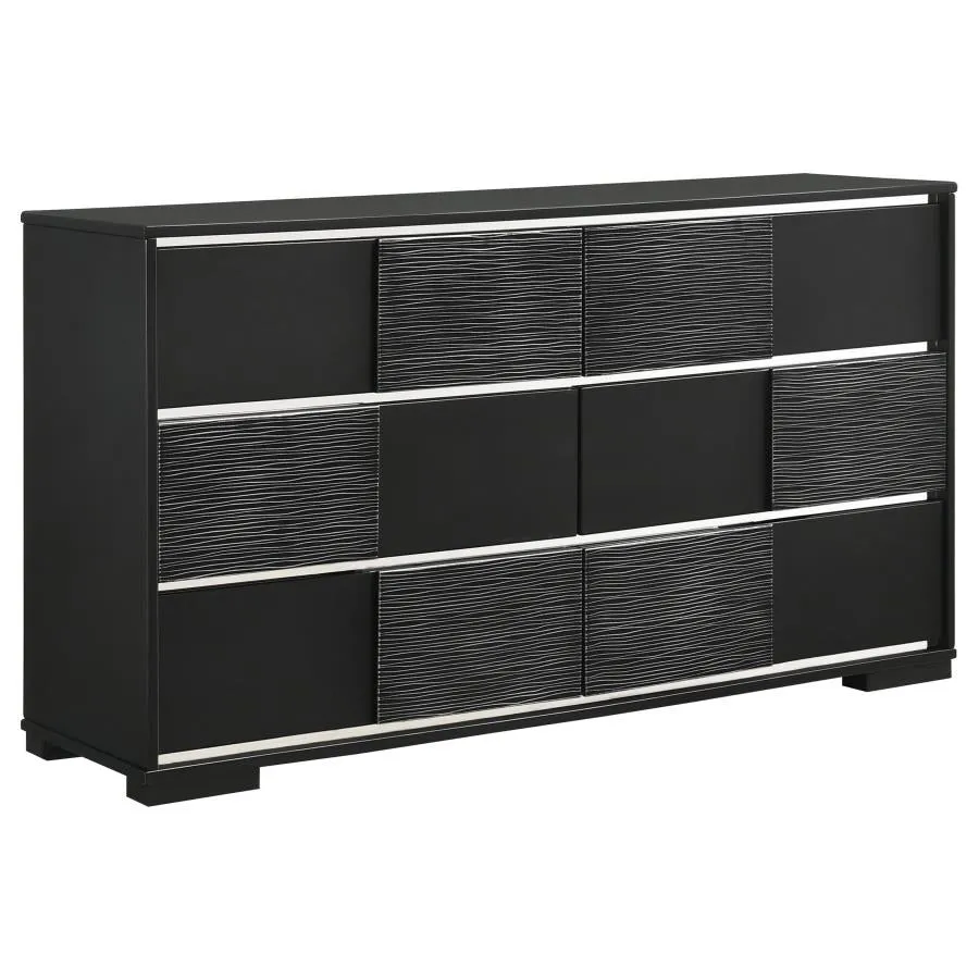 Blacktoft 6-Drawer Dresser Black