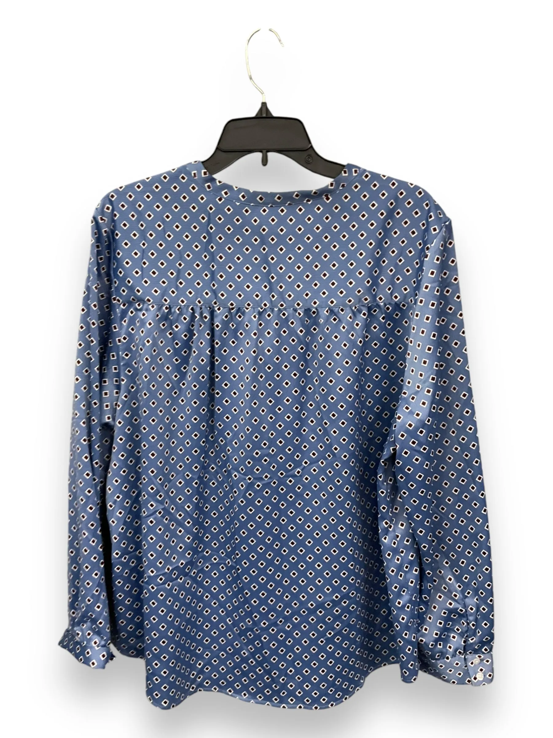 Blouse Long Sleeve By Dip In Blue, Size: Xl