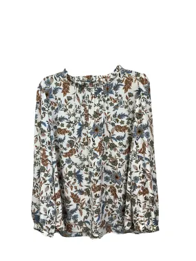 Blouse Long Sleeve By Loft In Floral Print, Size: L