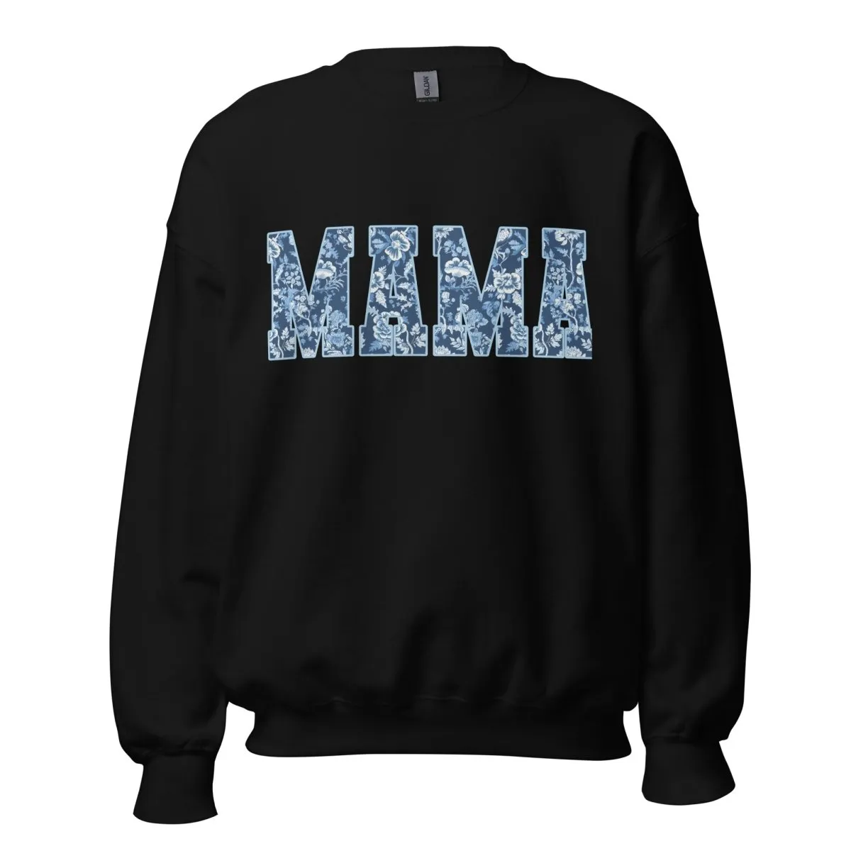 'Blue & White Chinoiserie 'Mama' Crewneck Sweatshirt