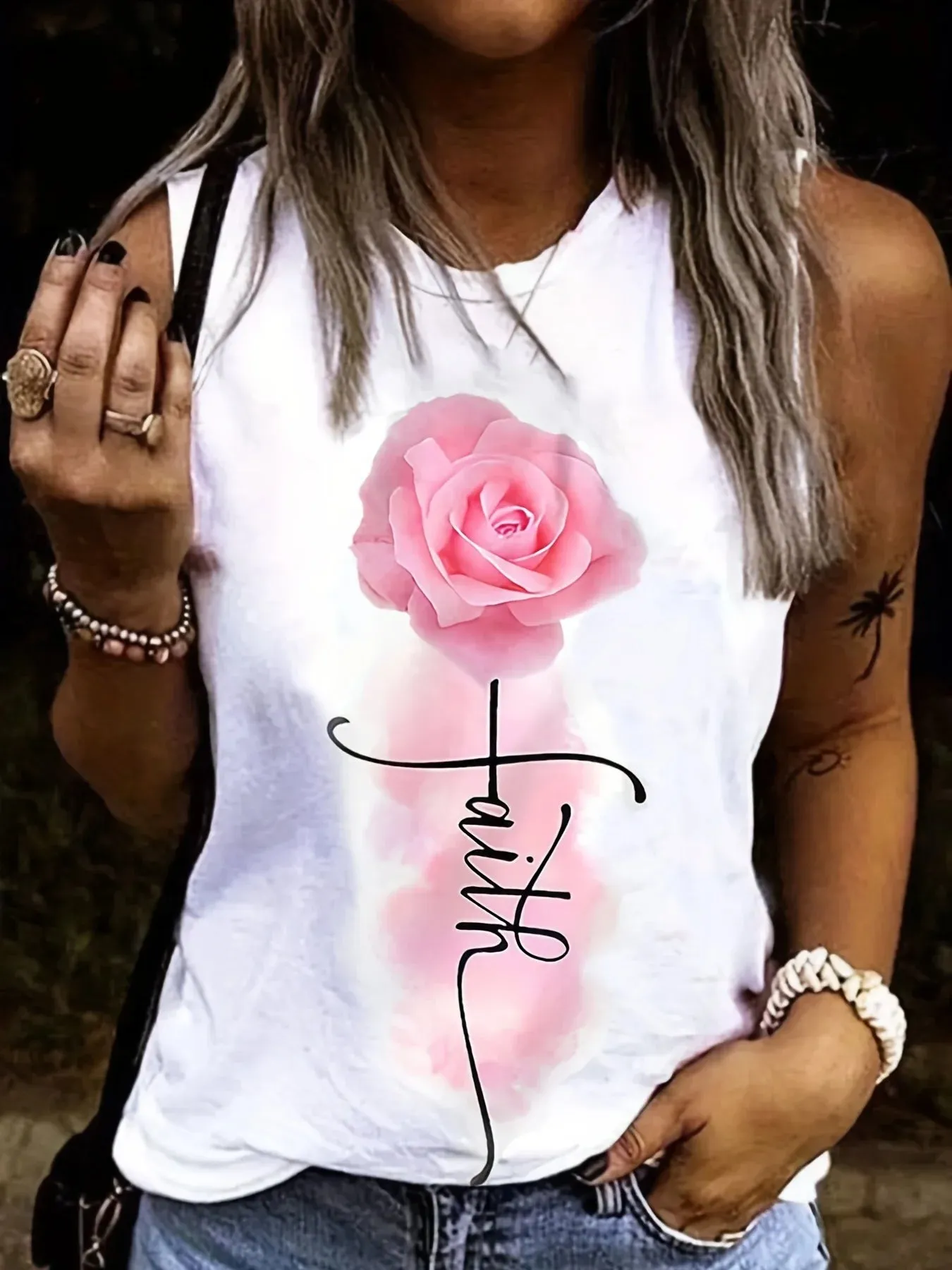 Blusinha Floral com Estampa