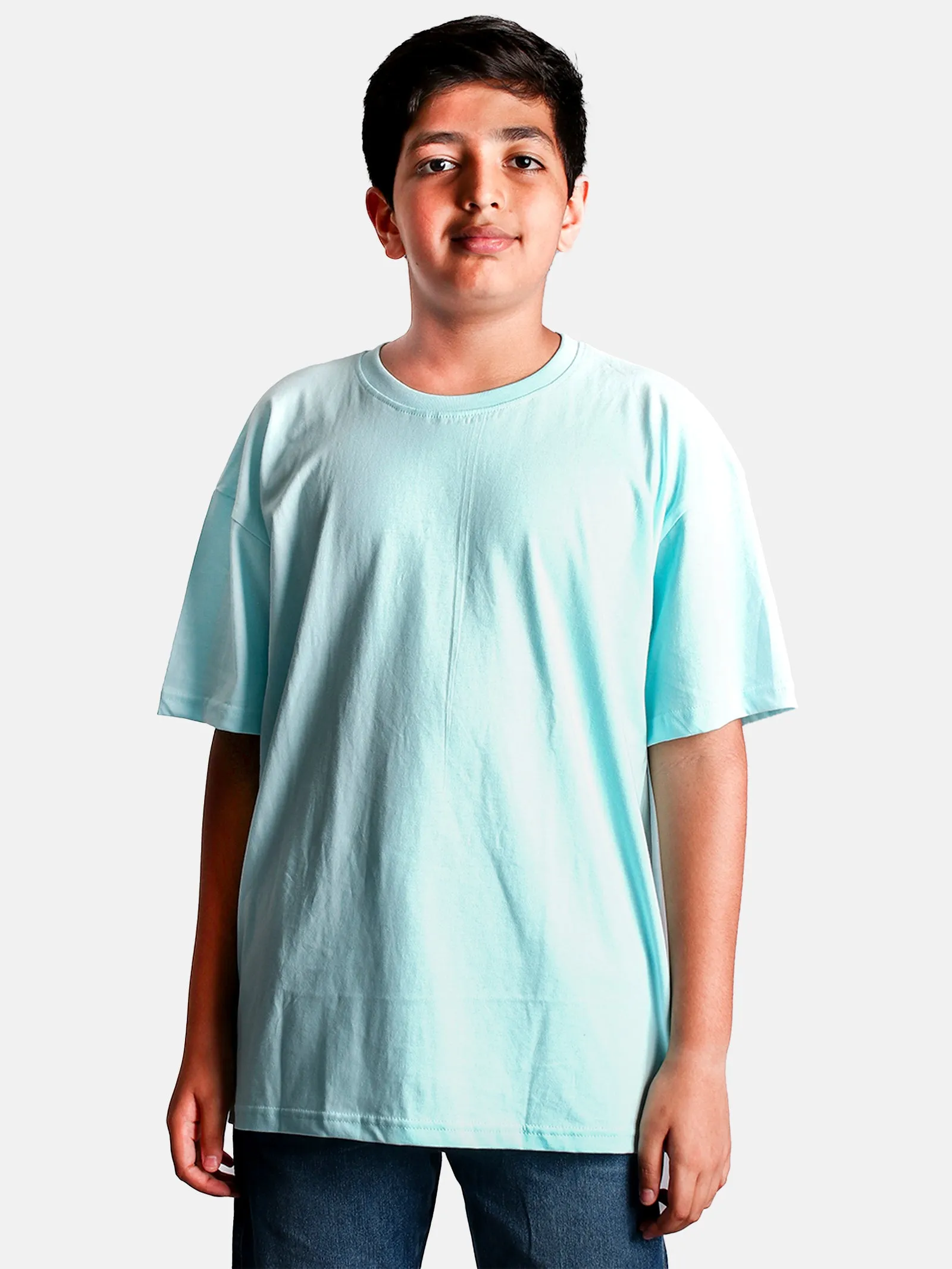 Boys Printed Over Sized Round Neck Tee