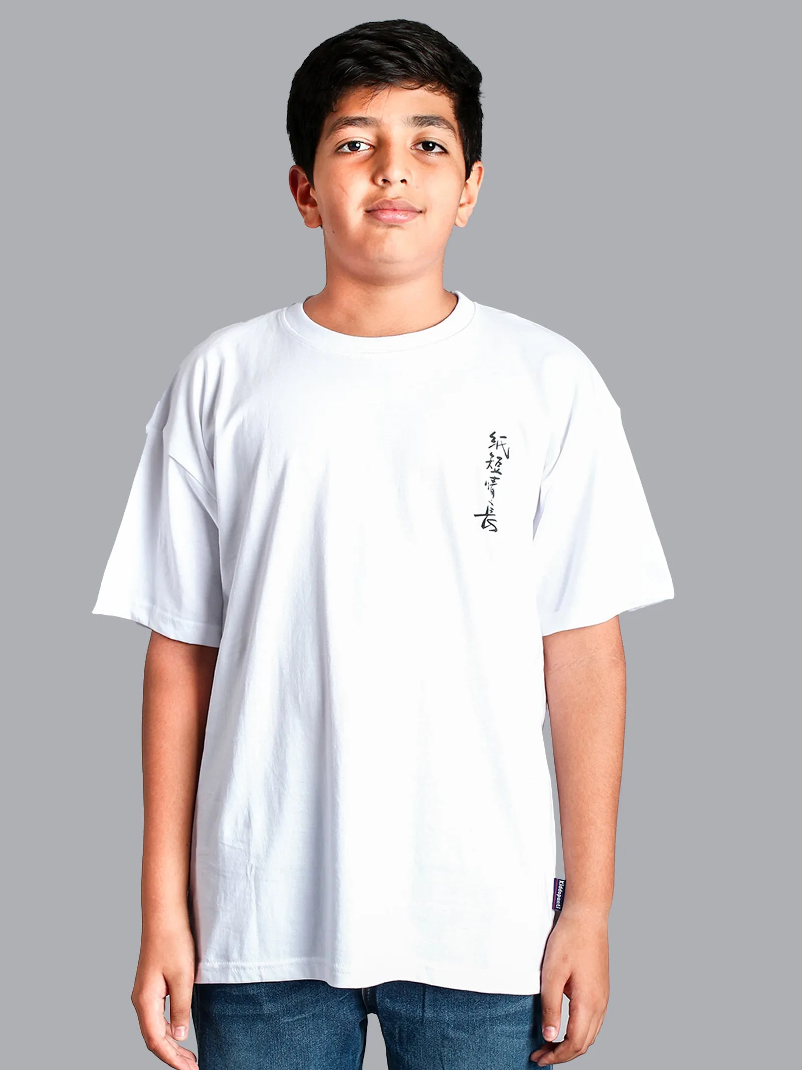 Boys Printed Over Sized Round Neck Tee