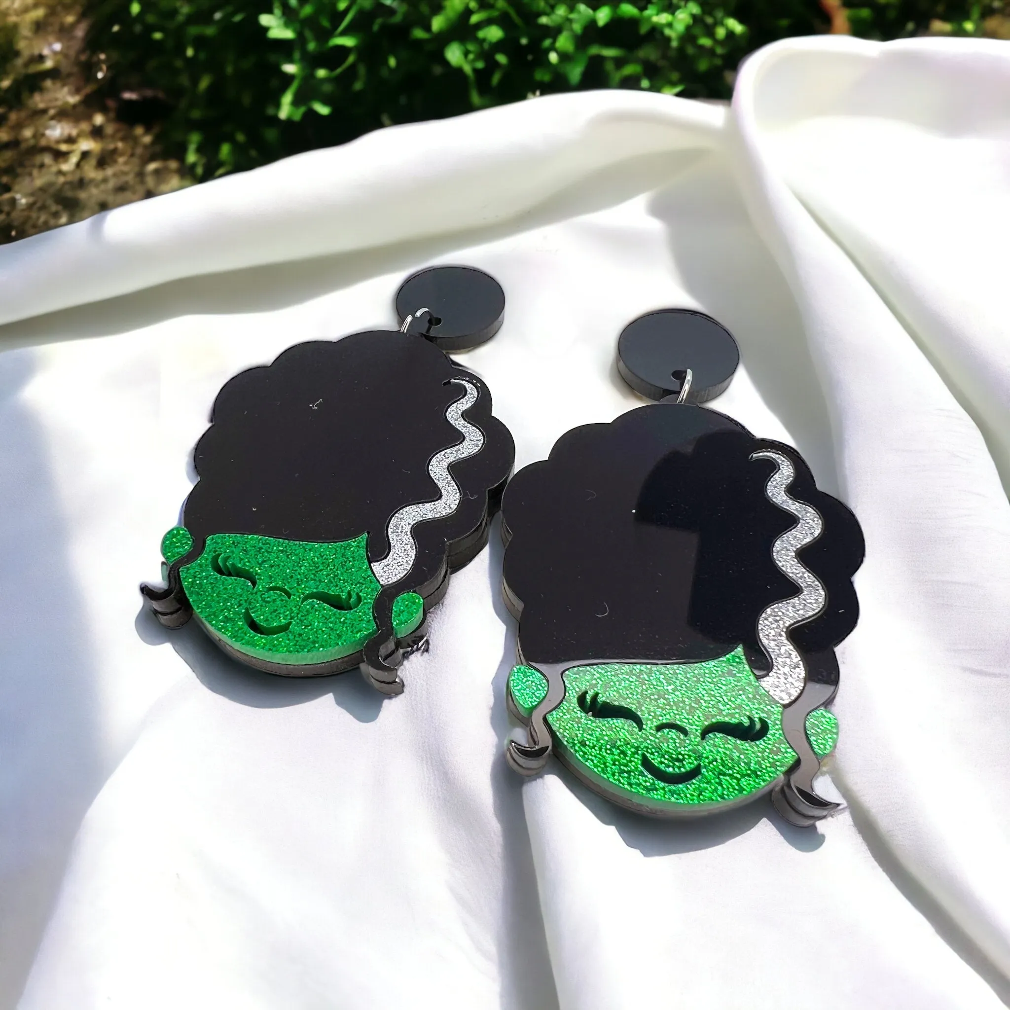 Bride of Frakenstien Earrings - Halloween Accessories , Halloween Earrings, Frakenstien Earrings, Monster Earrings