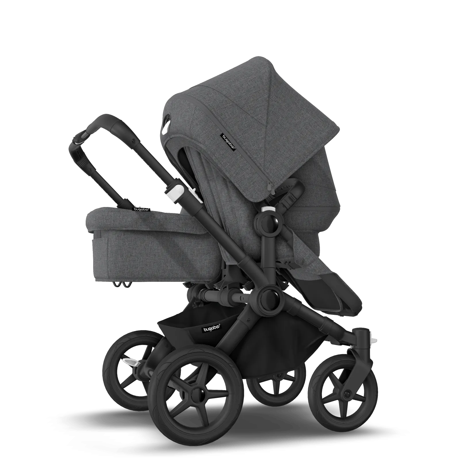 Bugaboo Donkey 5 Duo - Black/Grey Melange/Grey Melange