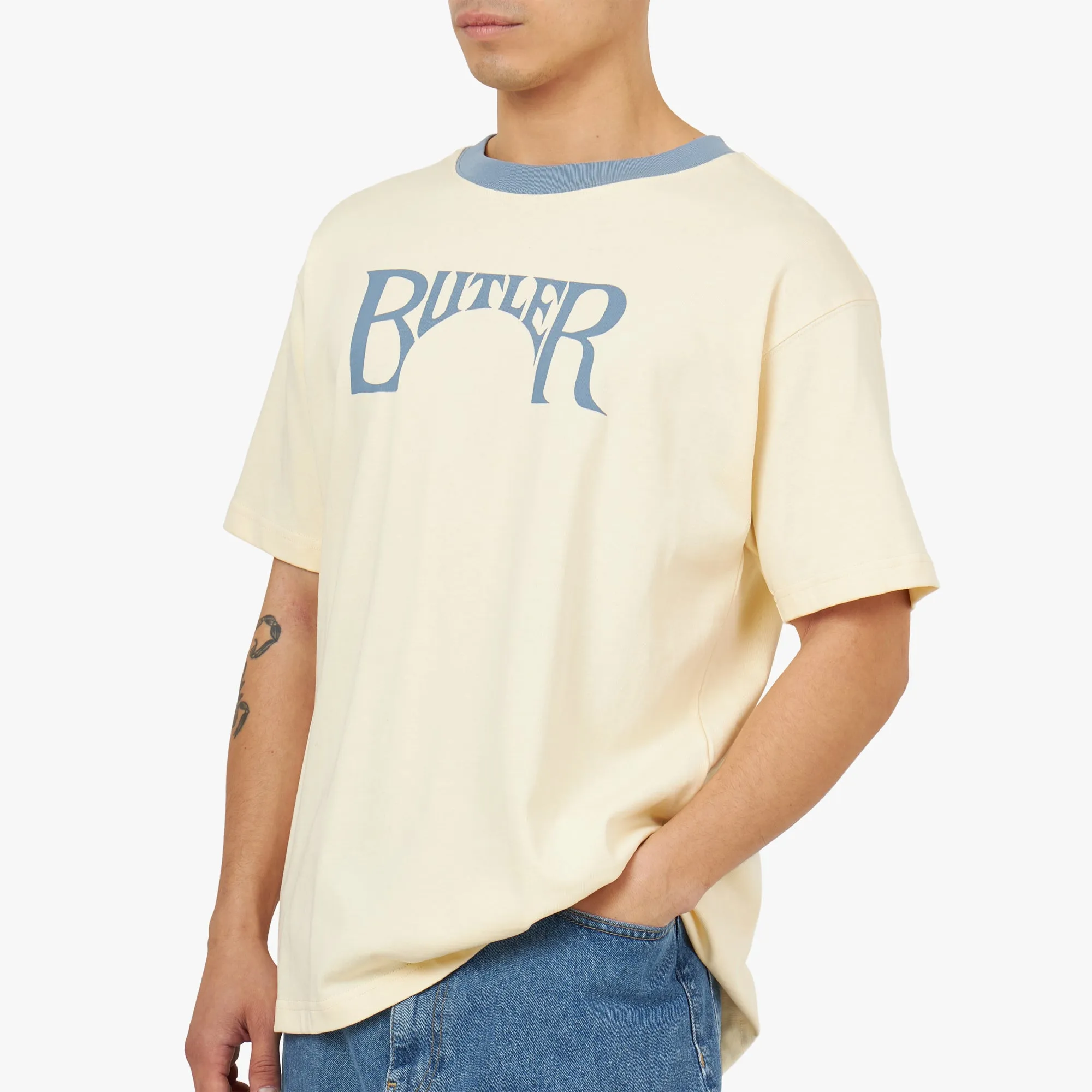 Butler SVC Arch Ringer T-shirt / Ivory