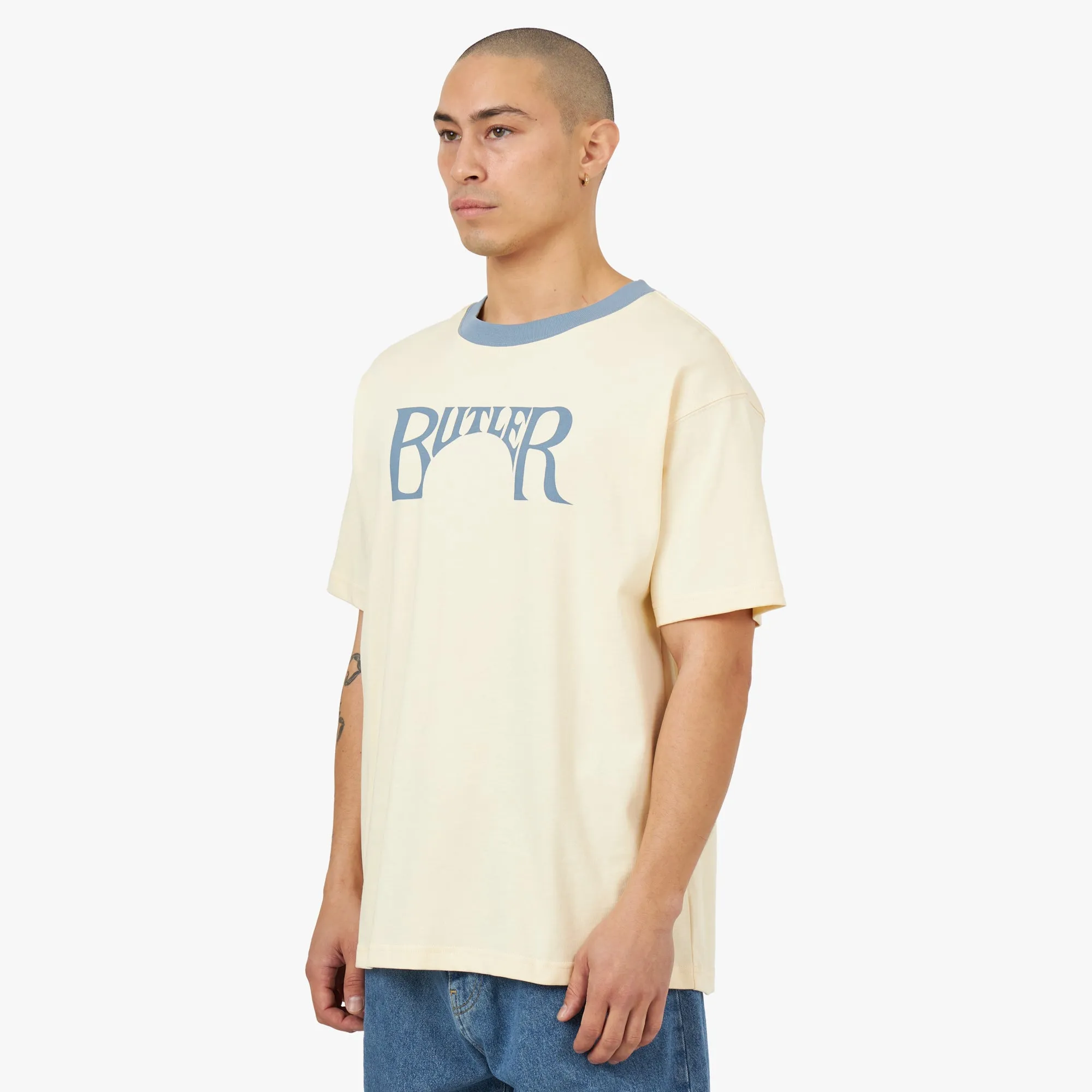 Butler SVC Arch Ringer T-shirt / Ivory