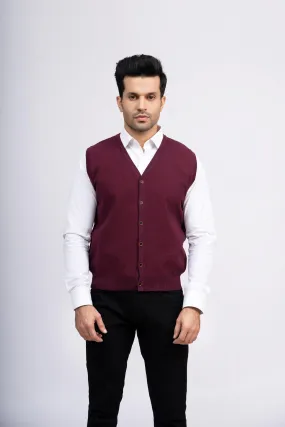 CARDIGAN SWEATER S/L MAROON