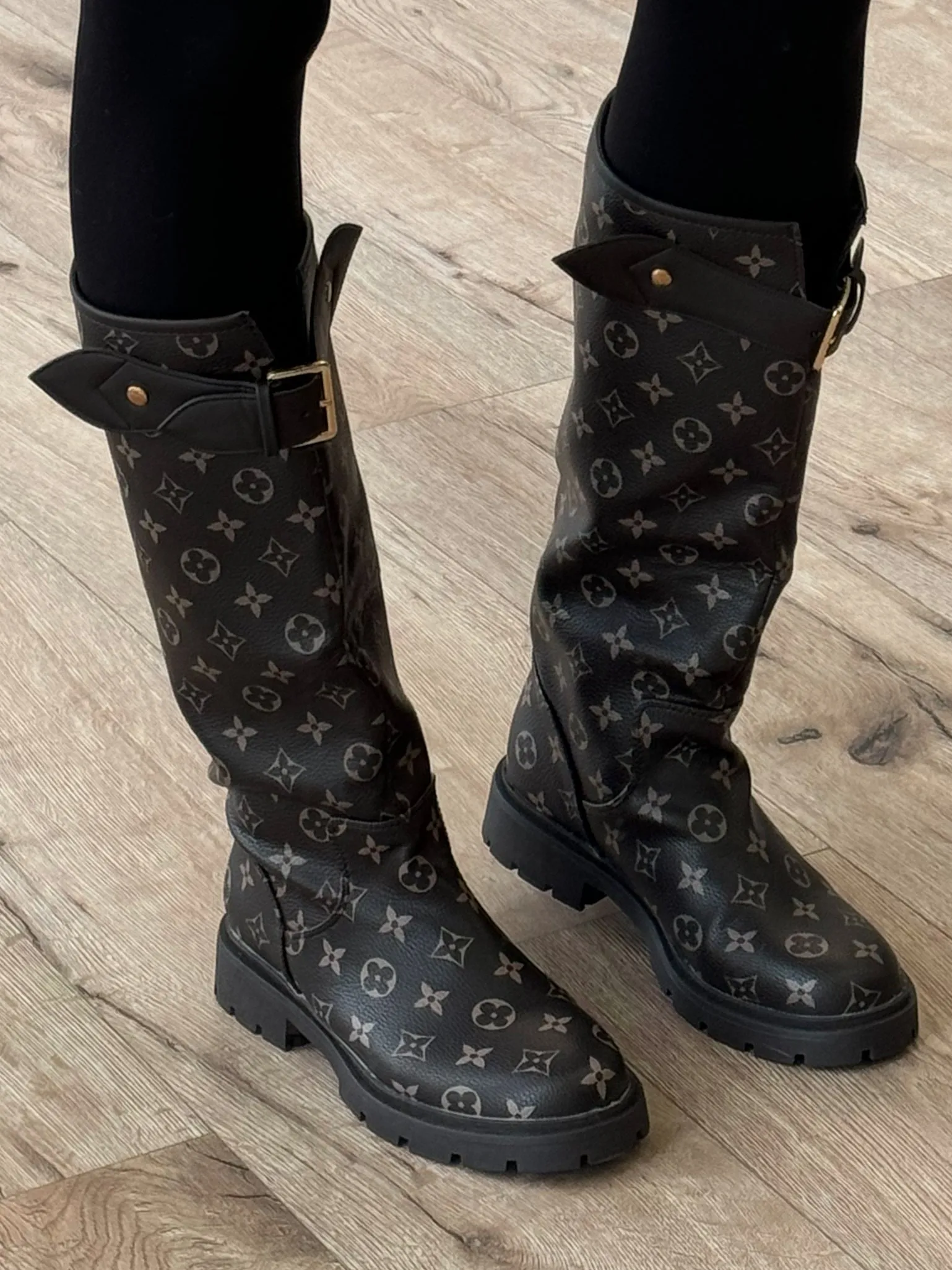 Carrington Riding Boots | Brown Print