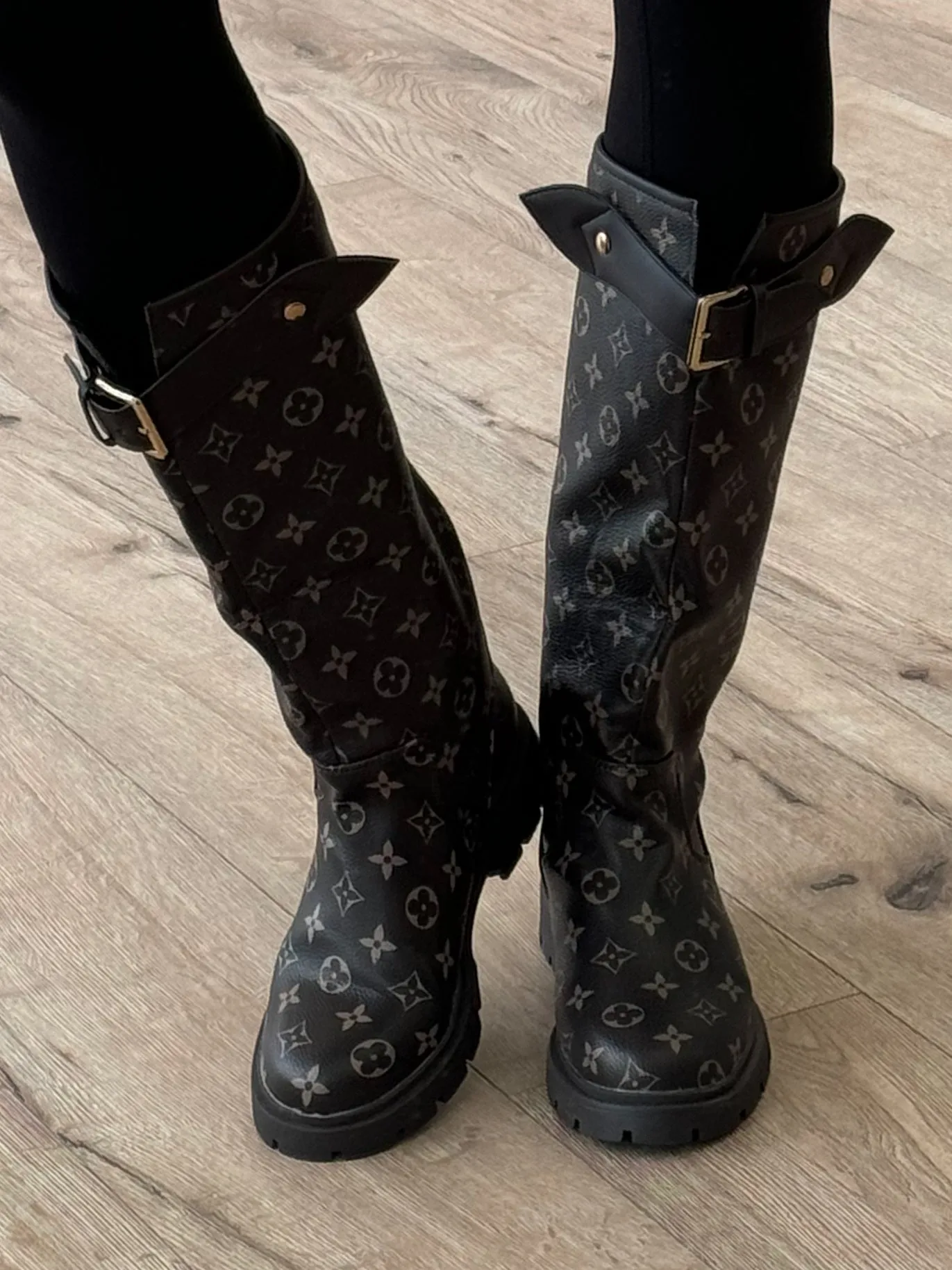 Carrington Riding Boots | Brown Print