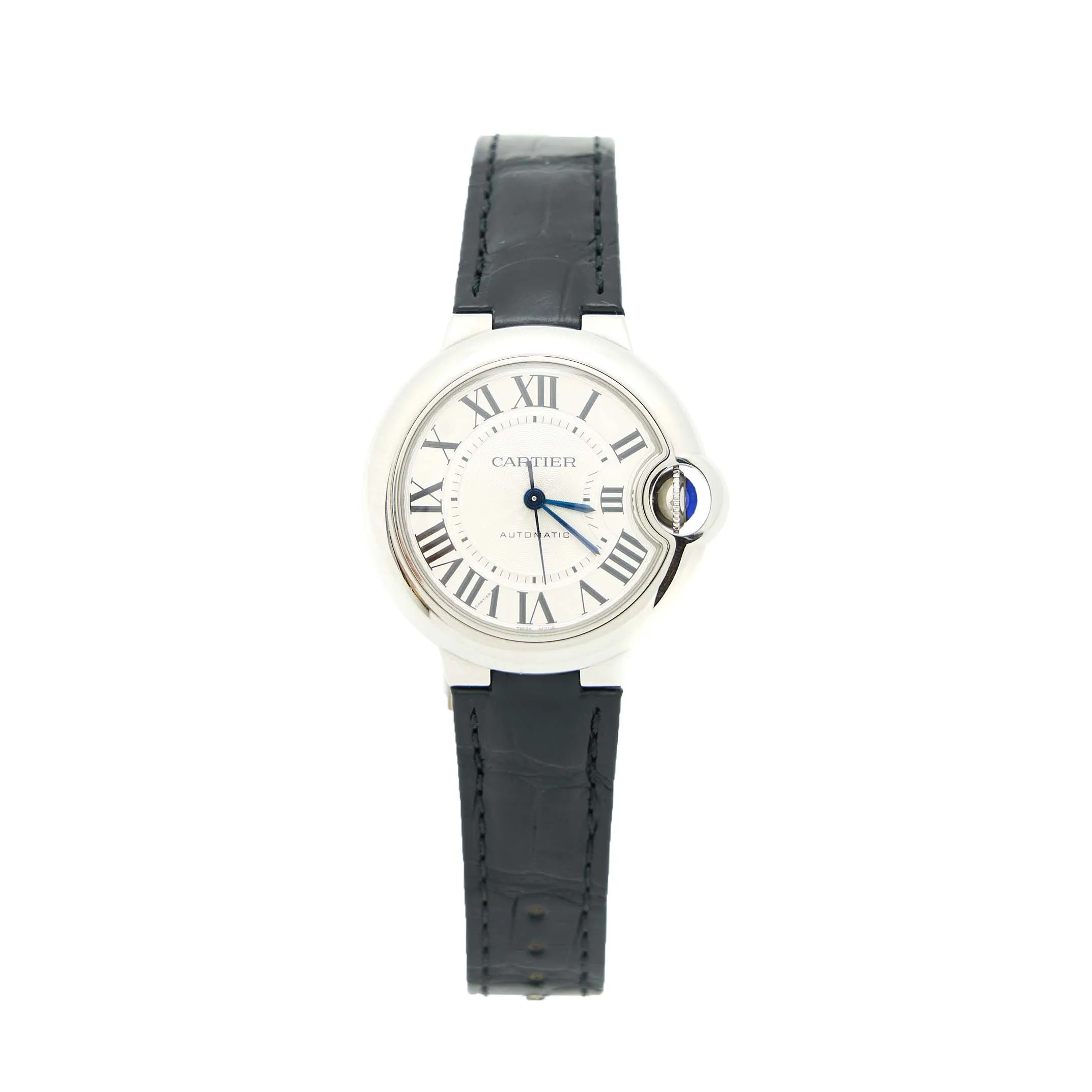 Cartier Ballon Bleu de Cartier Automatic Watch 33MM Steel/Leather Strap